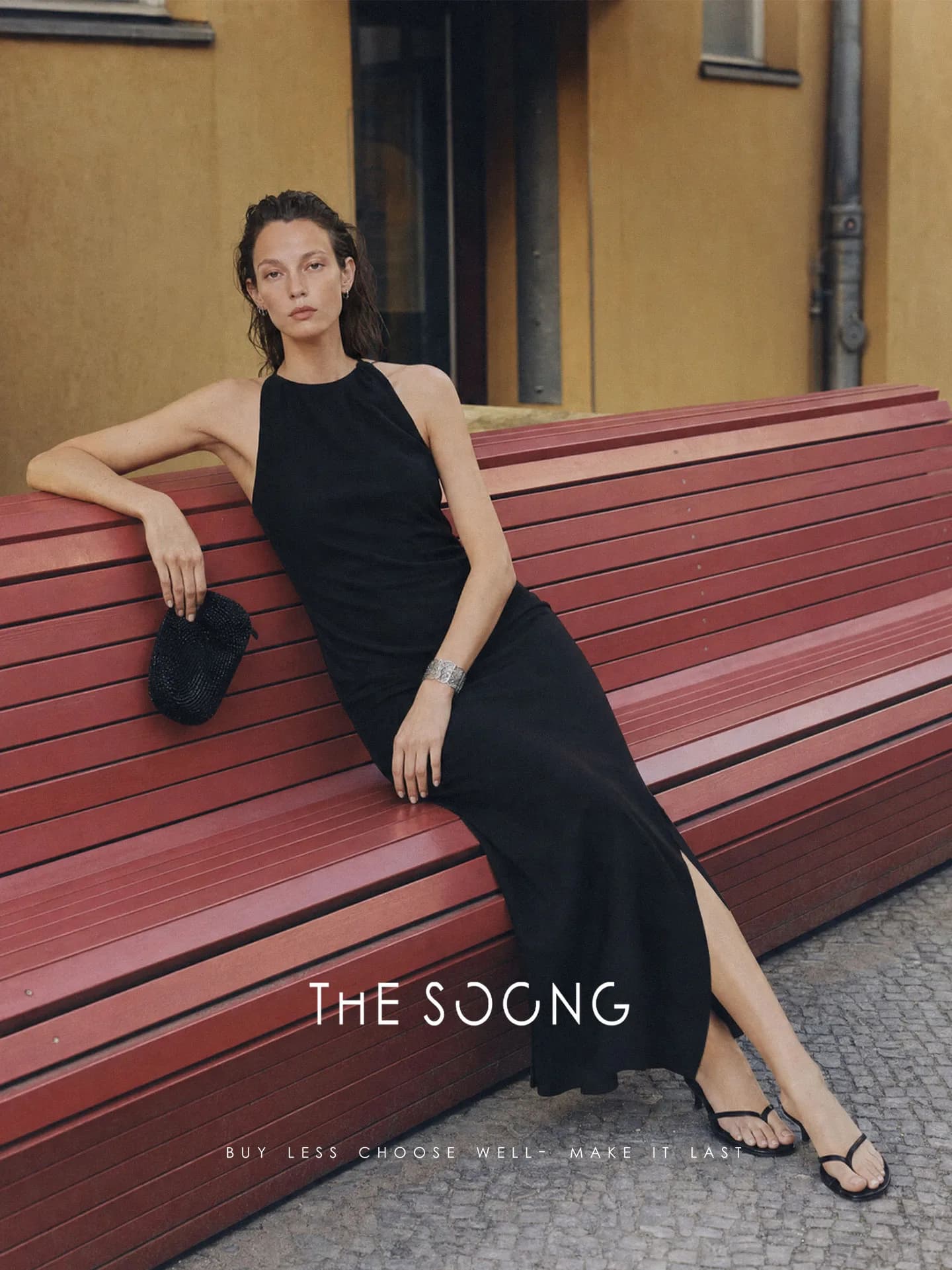 THESOONG Minimalist Old-Money 100% Linen Sleeveless Maxi Dress view 1