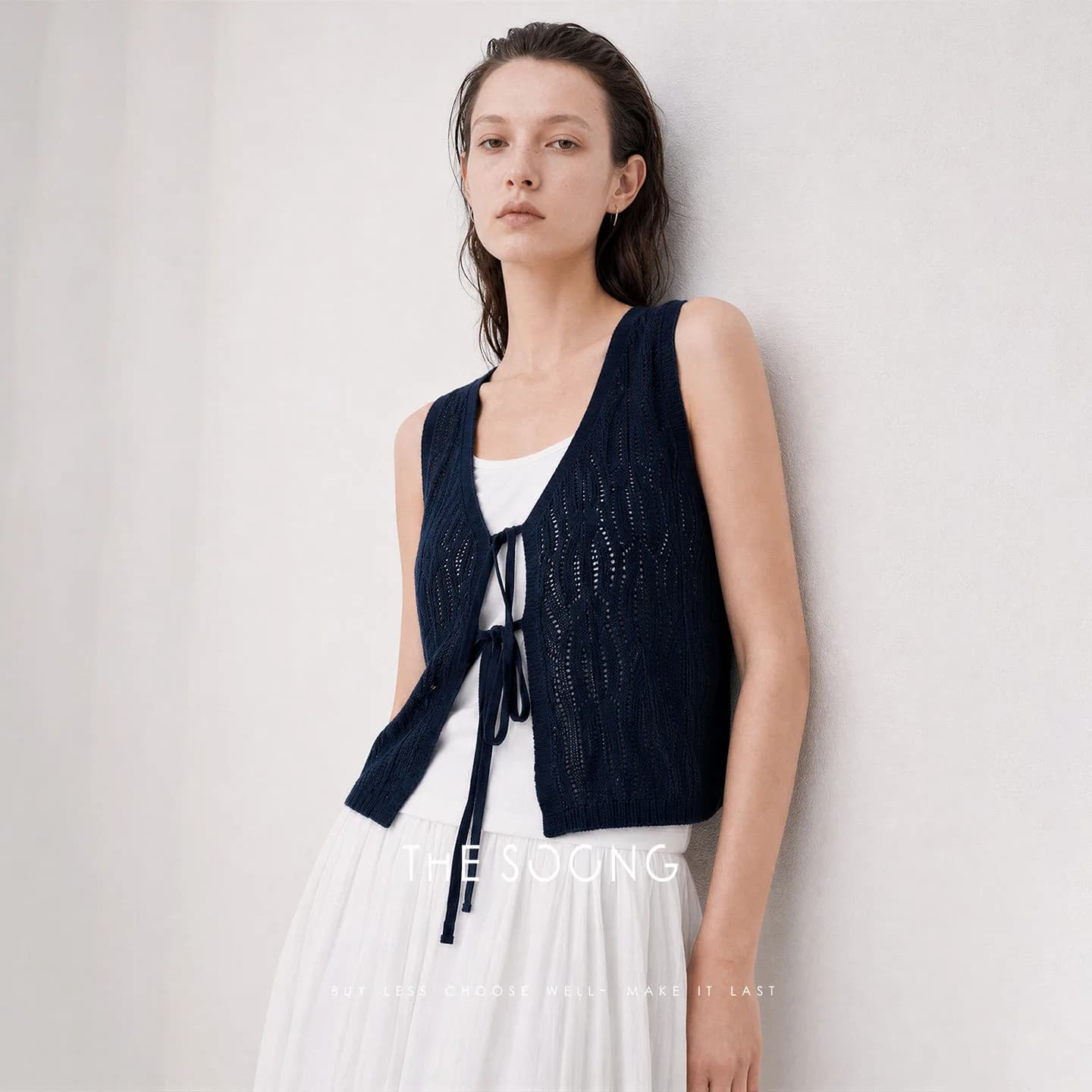 THESOONG/Island Stroll Breathable Skin-Friendly Navy Solid L alternate view