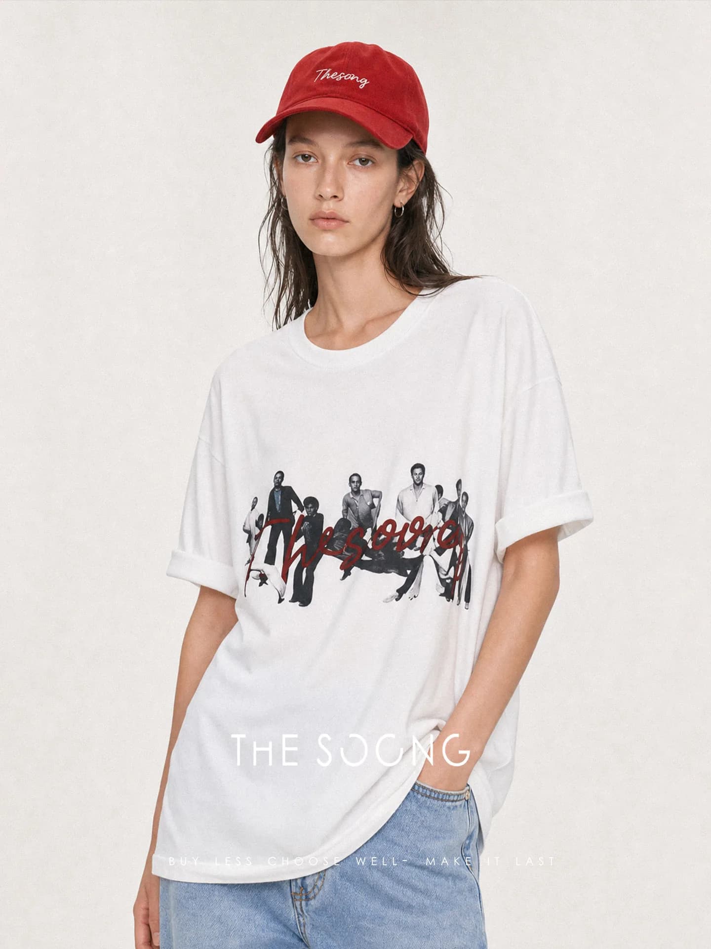THESOONG Art 100% Cotton Portrait Print Crewneck Tee view 3