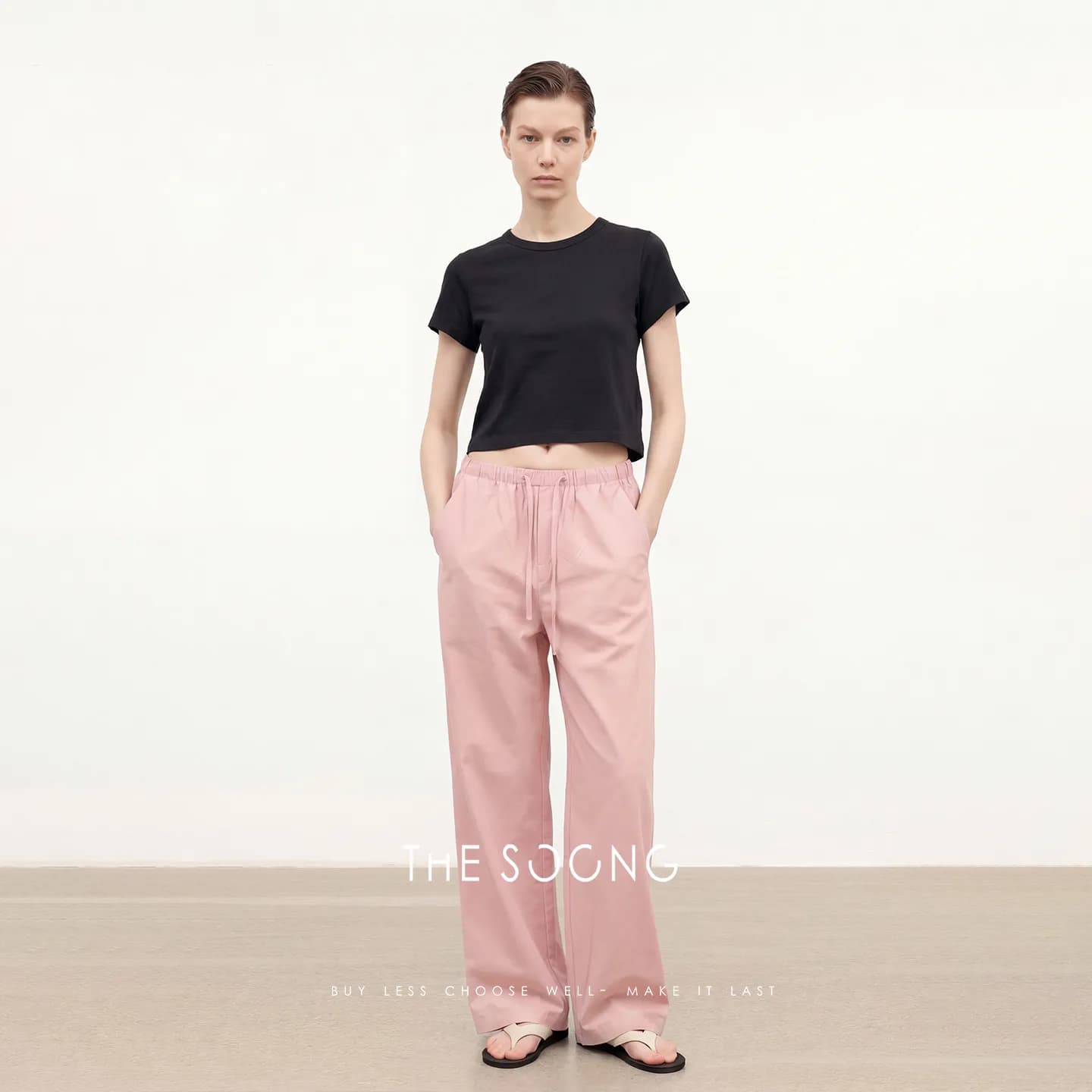 THESOONG Zero-Feel T High-Twist Cotton Slim Crewneck Tee