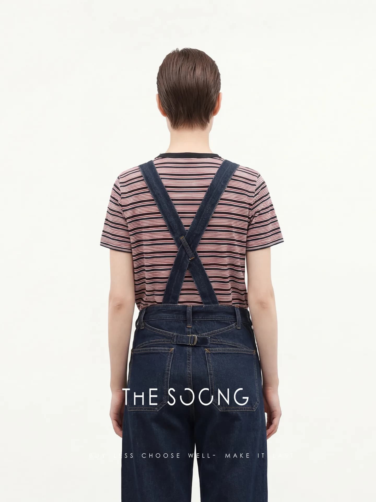 THESOONG Comfort Fine-Stripe Knit Crewneck Tee Top view 3
