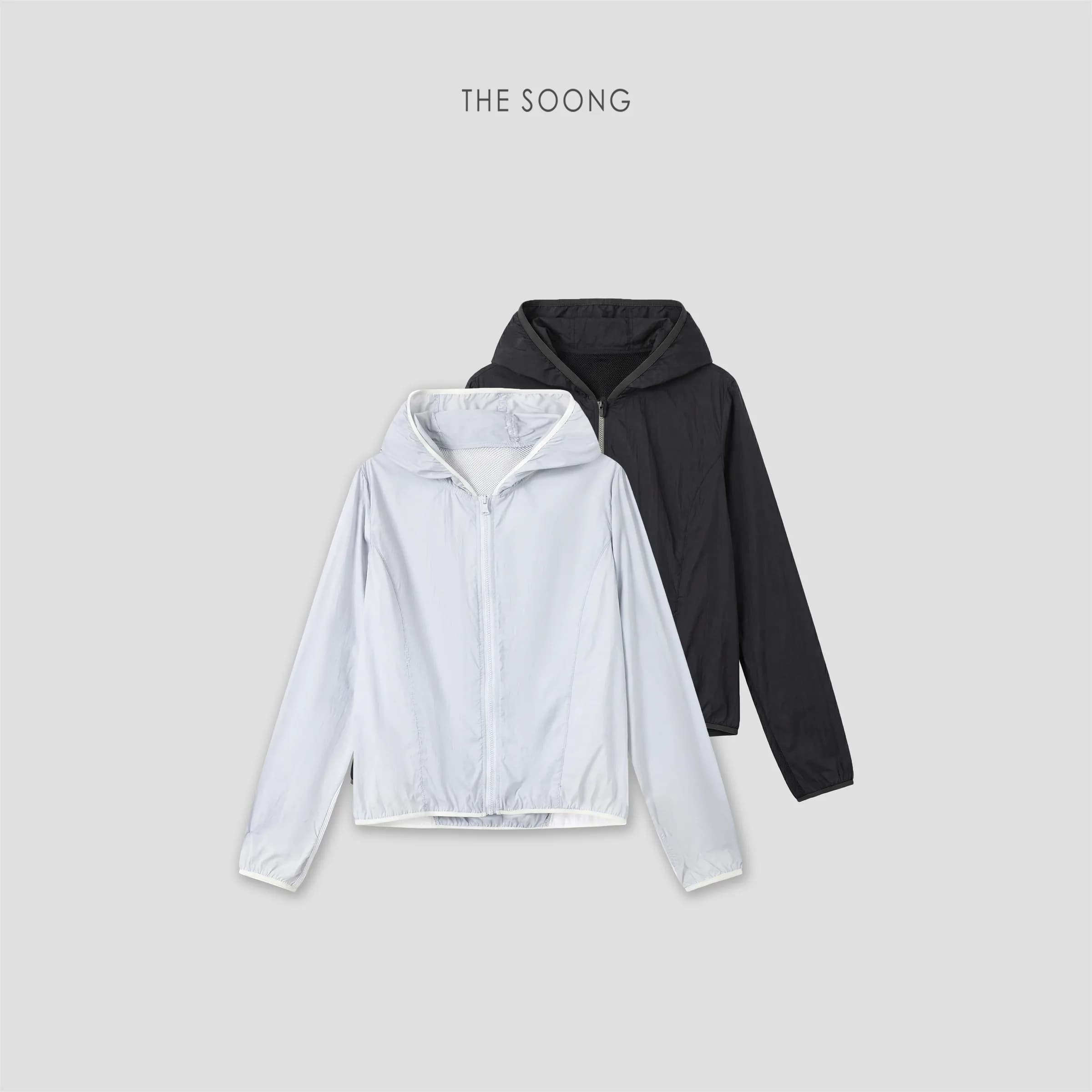 THESOONG Light Protective Polyamide Slim Thin Womens Hooded Sun Coat view 4