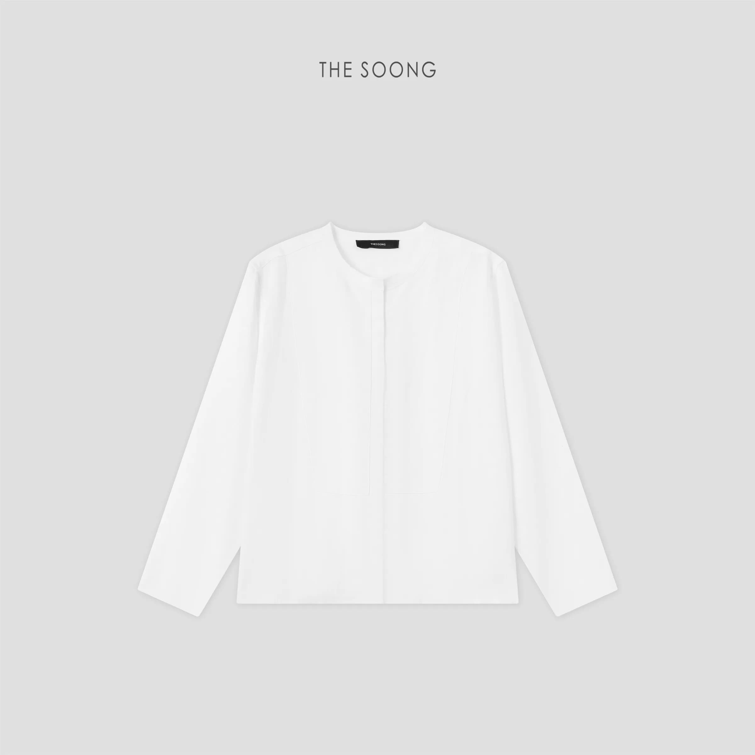 THESOONG/여유롭고 미니멀한 고밀도 이슬 린넨 워싱 슬럽 텍스처 드레이프 셔츠 재킷 여성 8671 view 2