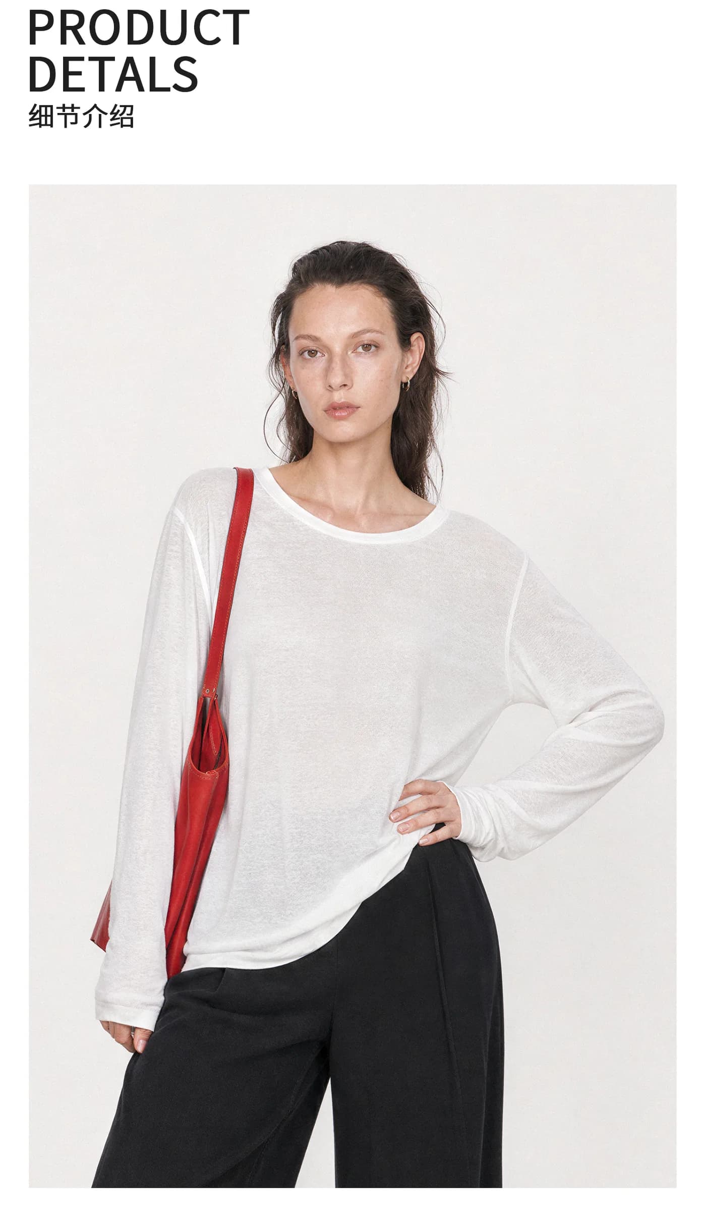 THESOONG Summer Savior Tencel-Linen Silky Drapey Breathable LS Tee view 5