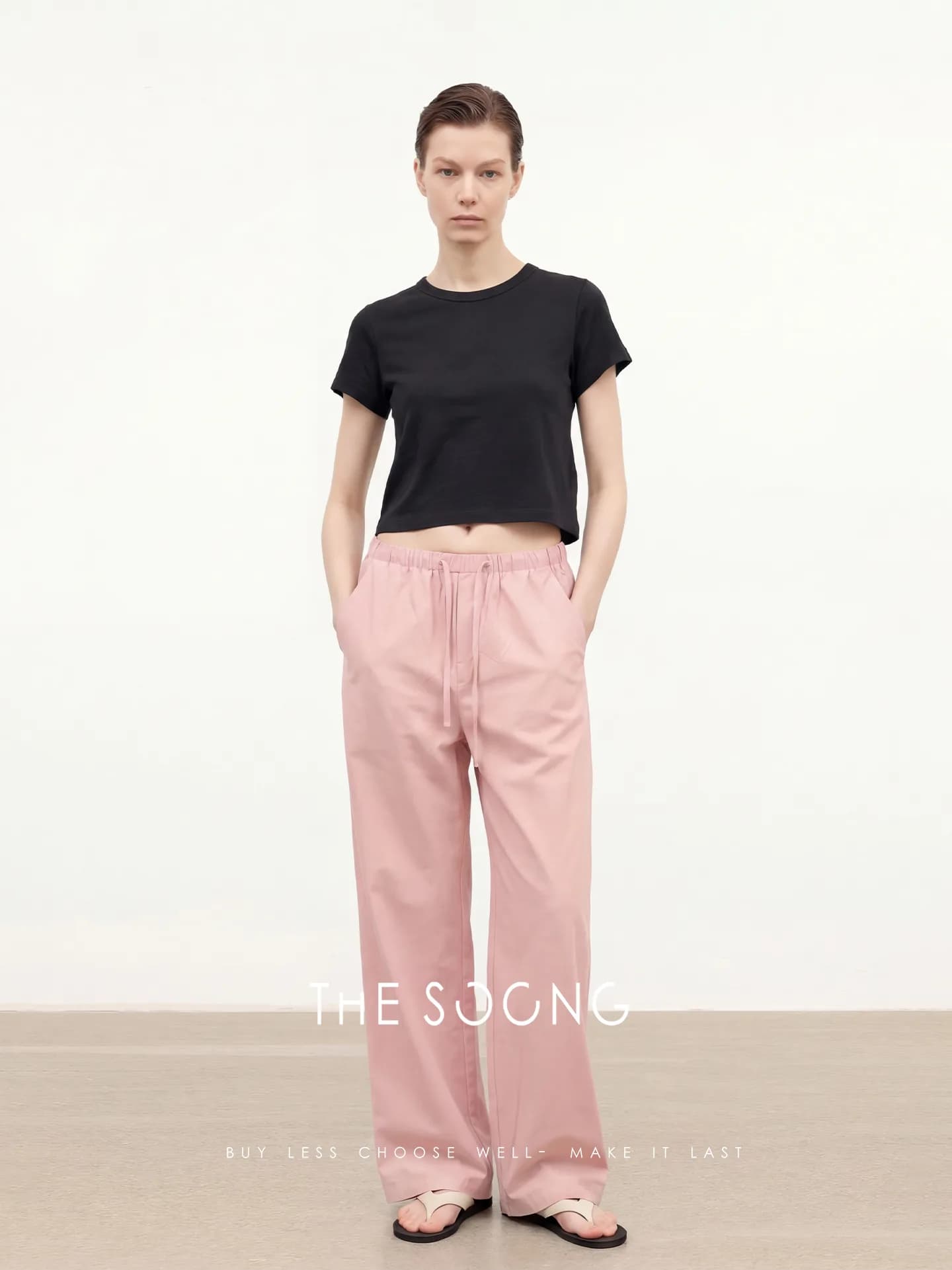 THESOONG Zero-Feel T High-Twist Cotton Slim Crewneck Tee view 1