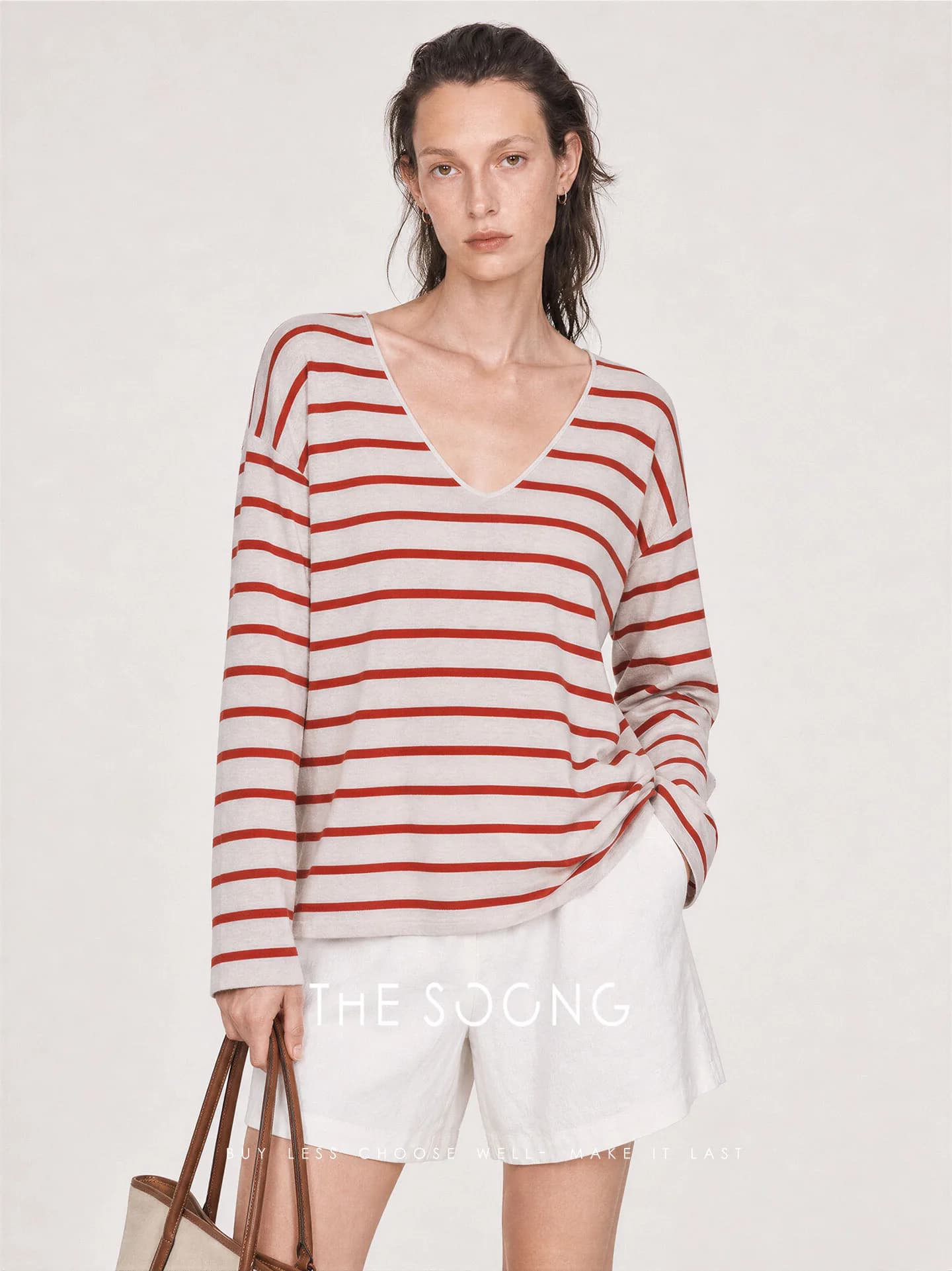 THESOONG Relaxed Summer 100% Linen Mid-Rise Wide-Leg Breatha view 5