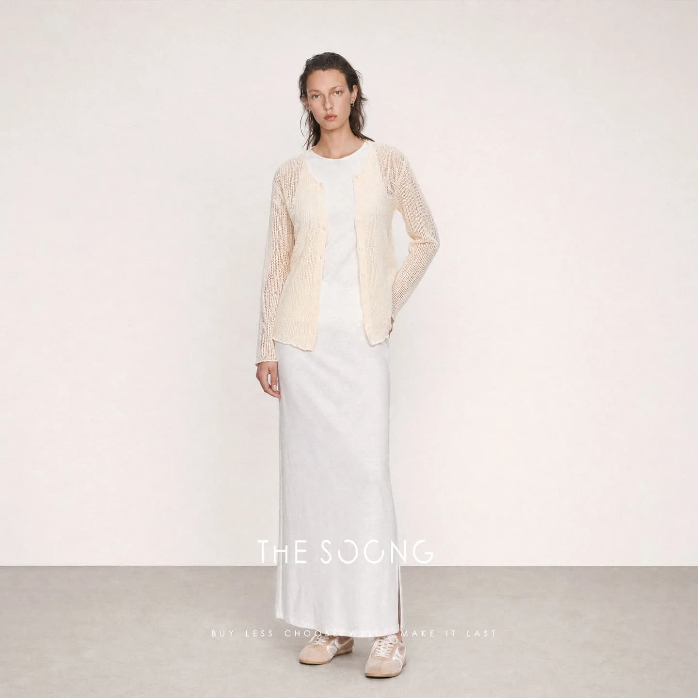 THESOONG Minimalist Old-Money 100% Linen Sleeveless Maxi Dress alternate view