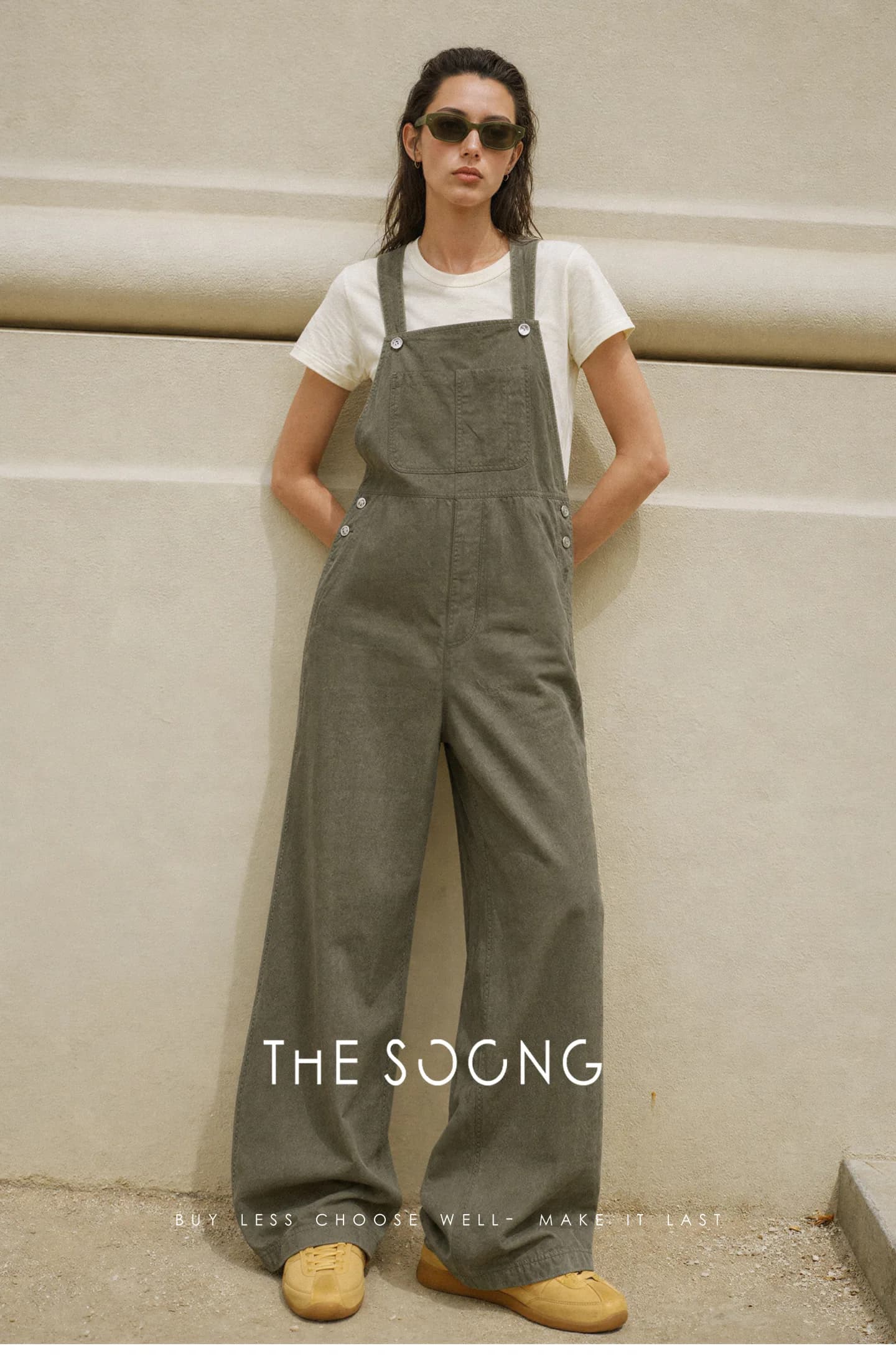THESOONG Tencel/Linen Summer Breathable Comfort MOP Adjust. Overalls view 12