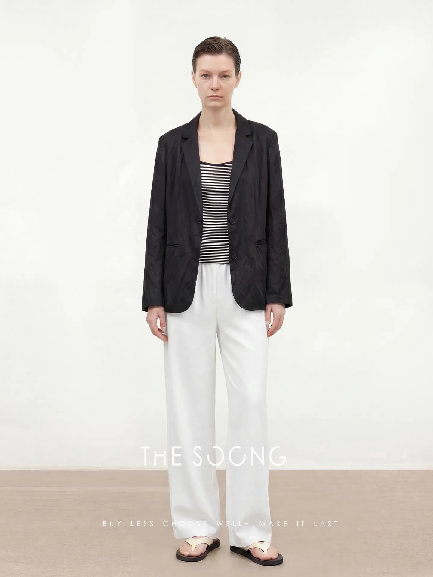 THESOONG Relaxed Silhouette Heavyweight Italian-Made Natural view 3