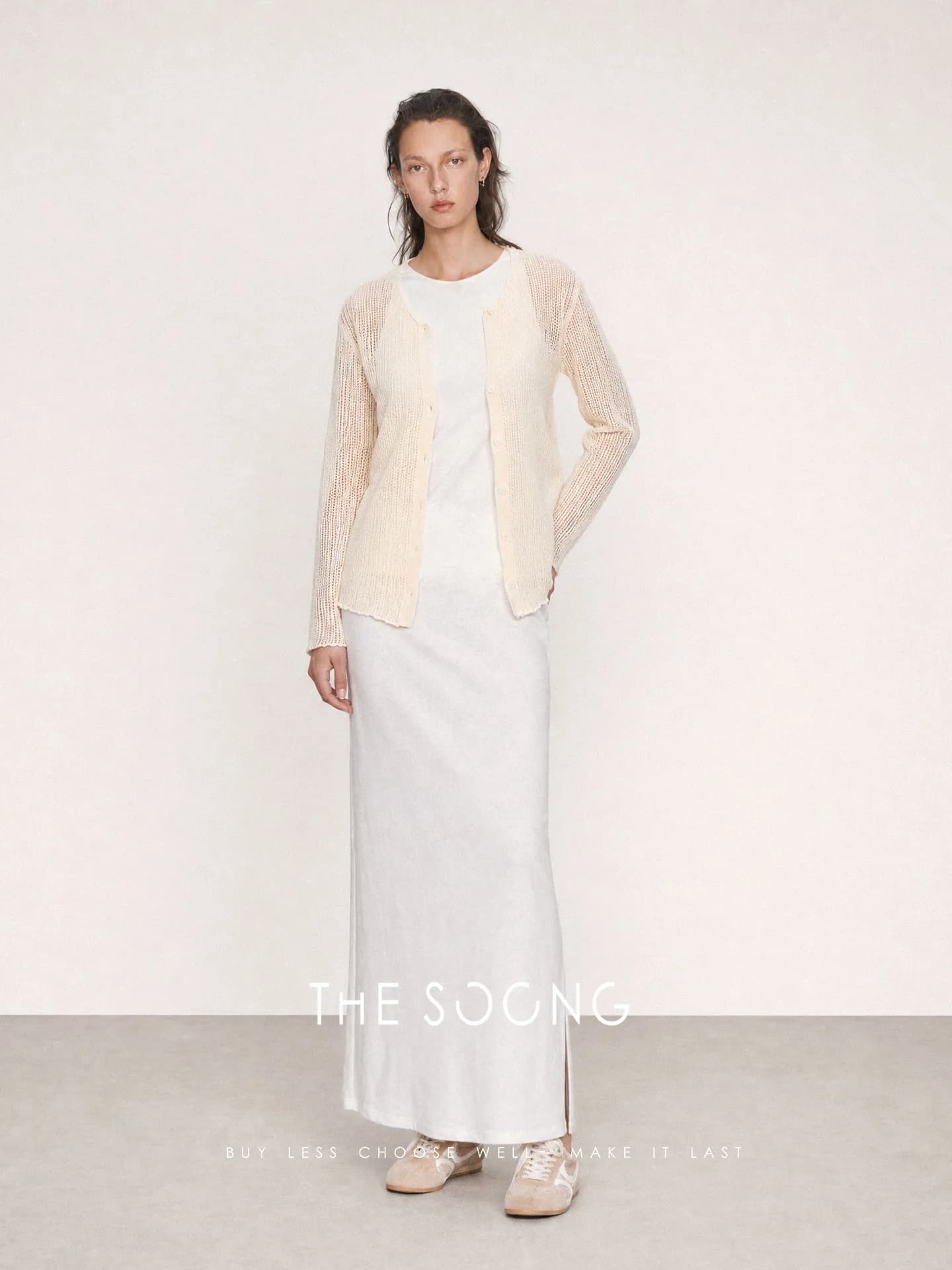THESOONG Minimalist Old-Money 100% Linen Sleeveless Maxi Dress view 2