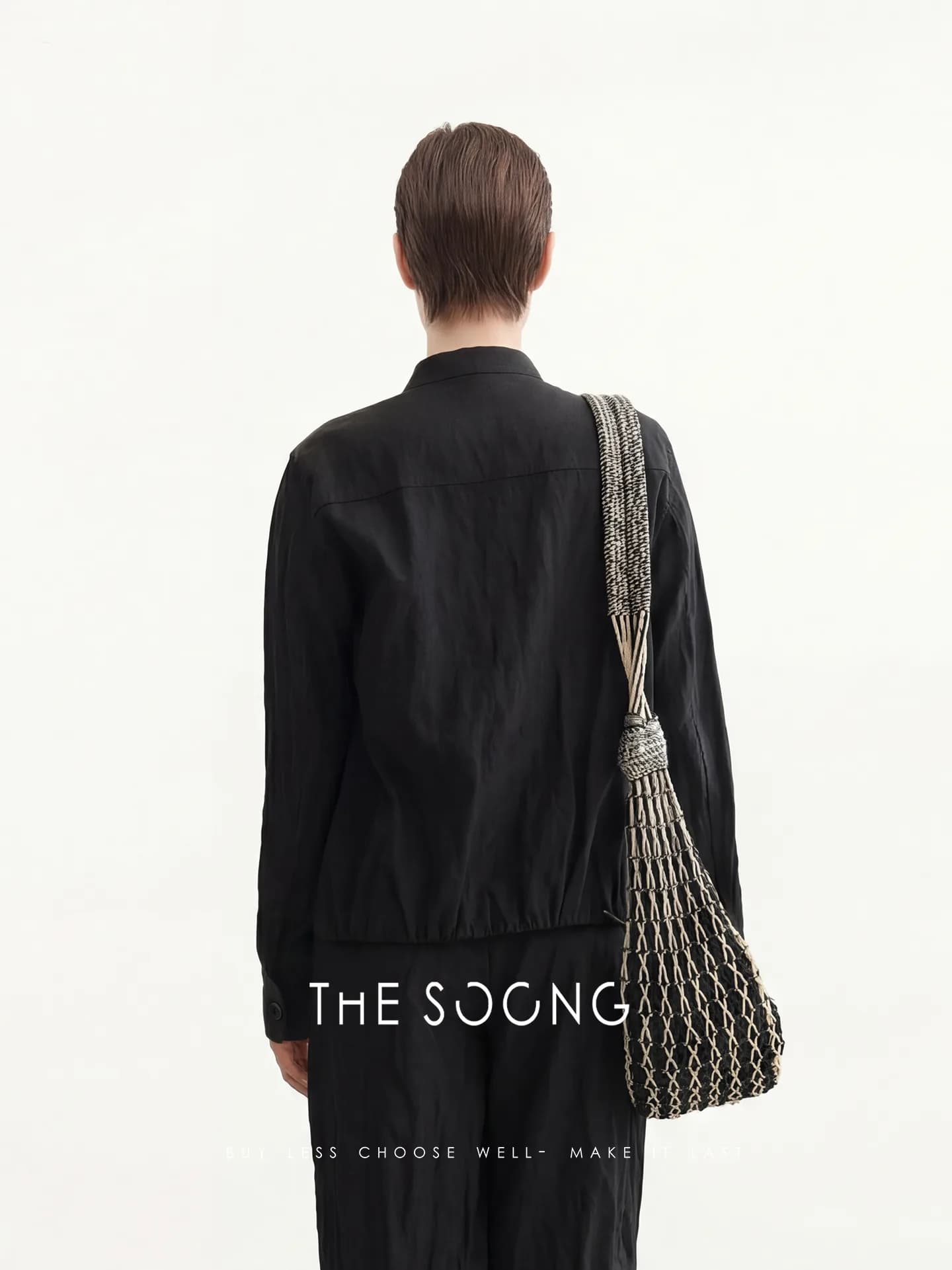 THESOONG Minimalist Stand-Collar Single-Breasted Shirt Jacket 8601 view 3