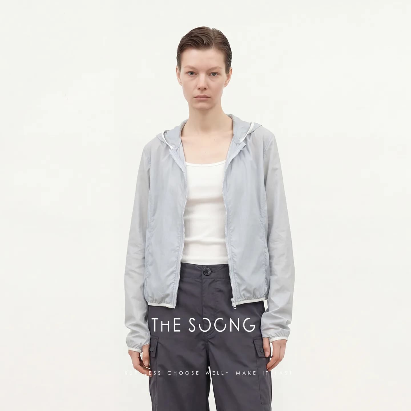 THESOONG Light Protective Polyamide Slim Thin Womens Hooded Sun Coat alternate view