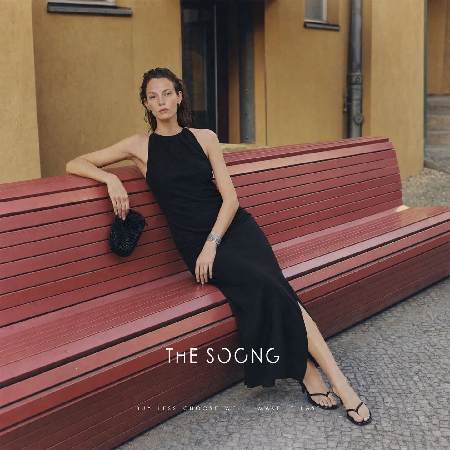 THESOONG Minimalist Old-Money 100% Linen Sleeveless Maxi Dress