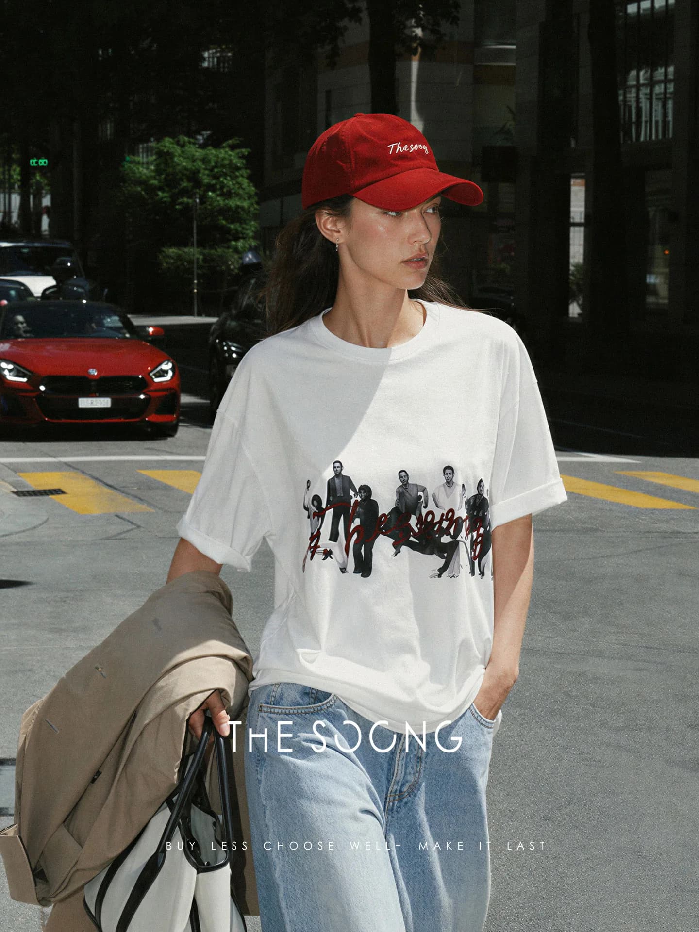 THESOONG Art 100% Cotton Portrait Print Crewneck Tee view 1