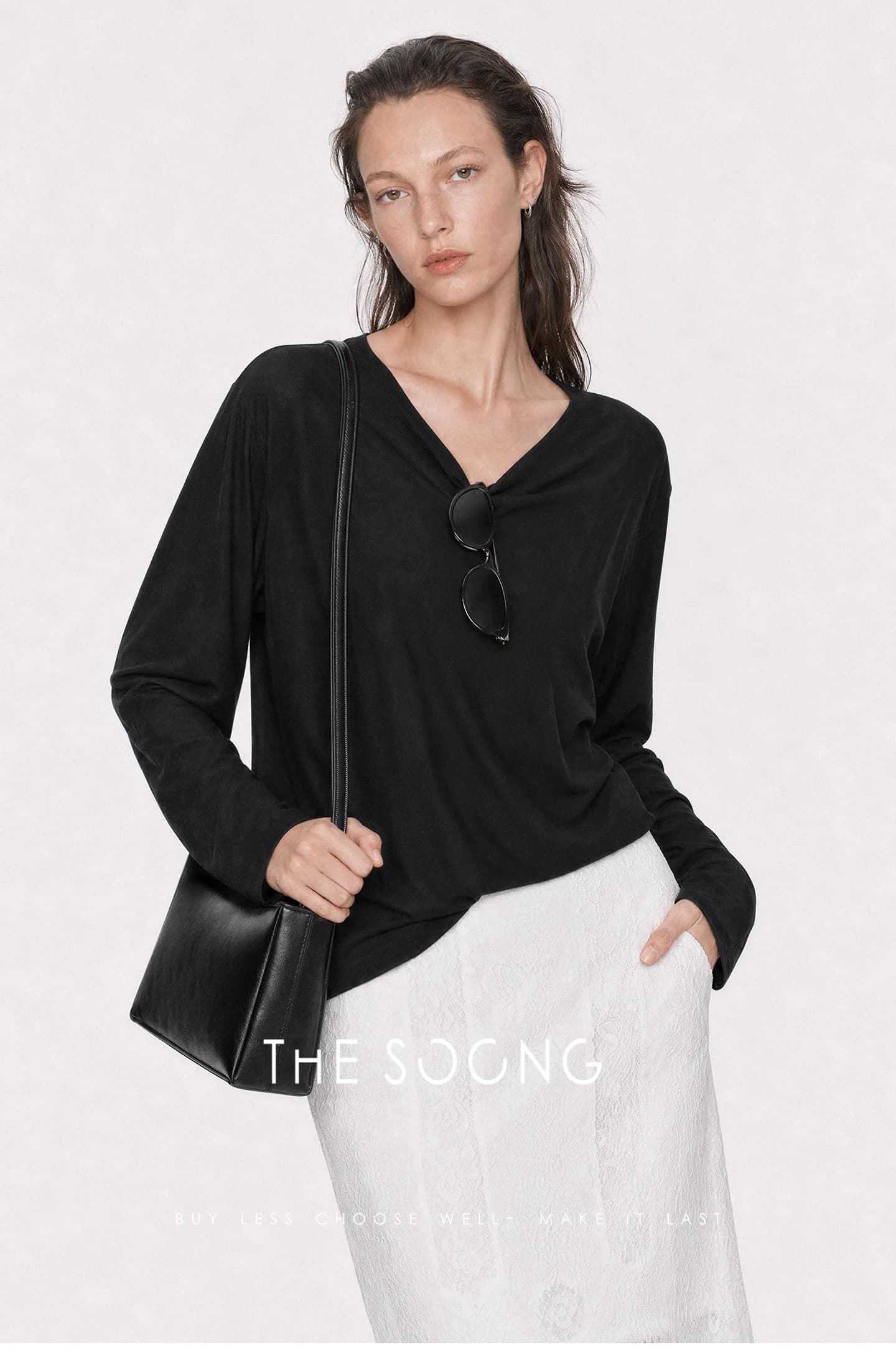 THESOONG Summer Savior Tencel-Linen Silky Drapey Breathable LS Tee view 18