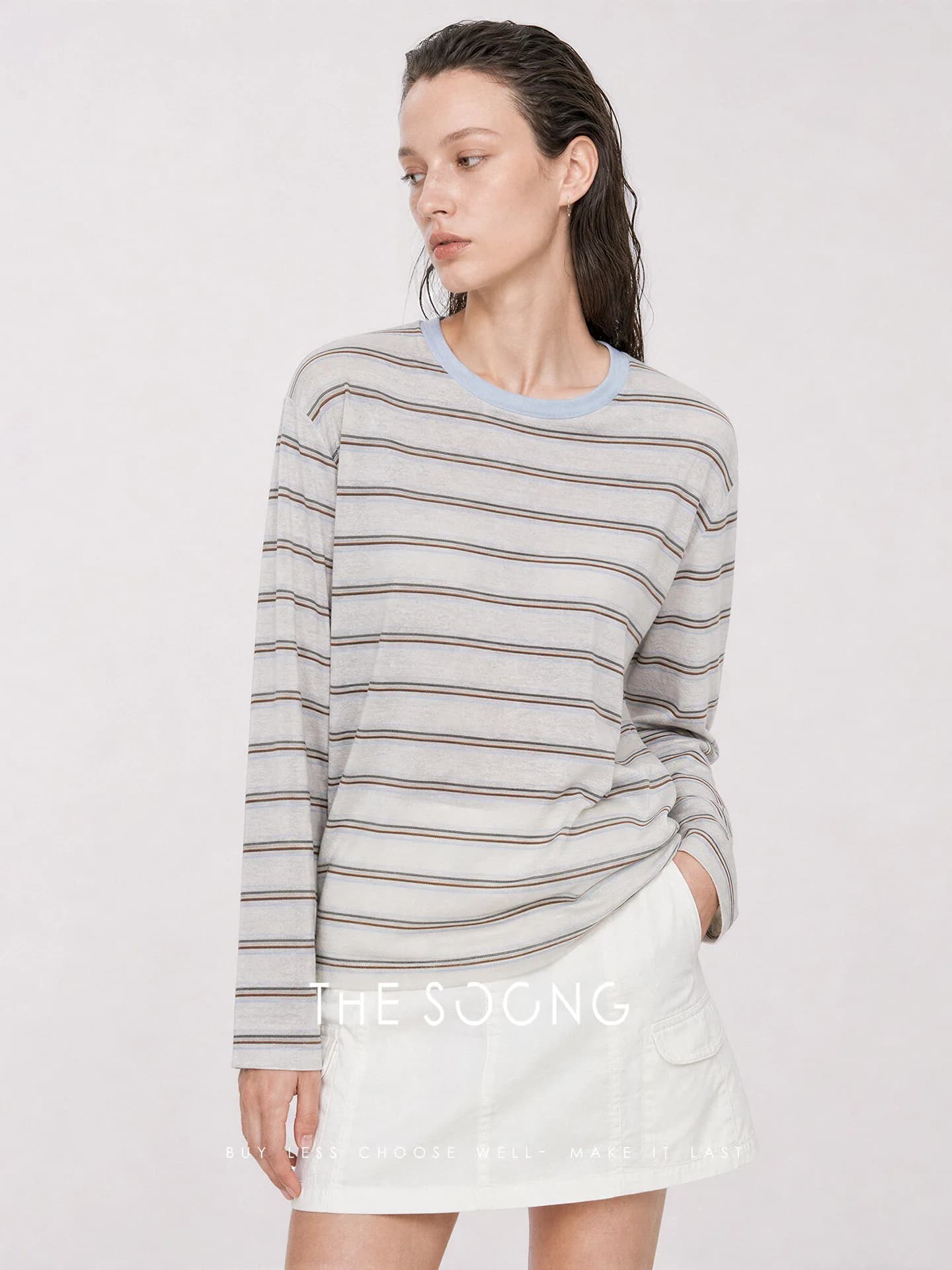 THESOONG Minimal Utility Summer Muted Tailored A-Line Mini Skirt view 3
