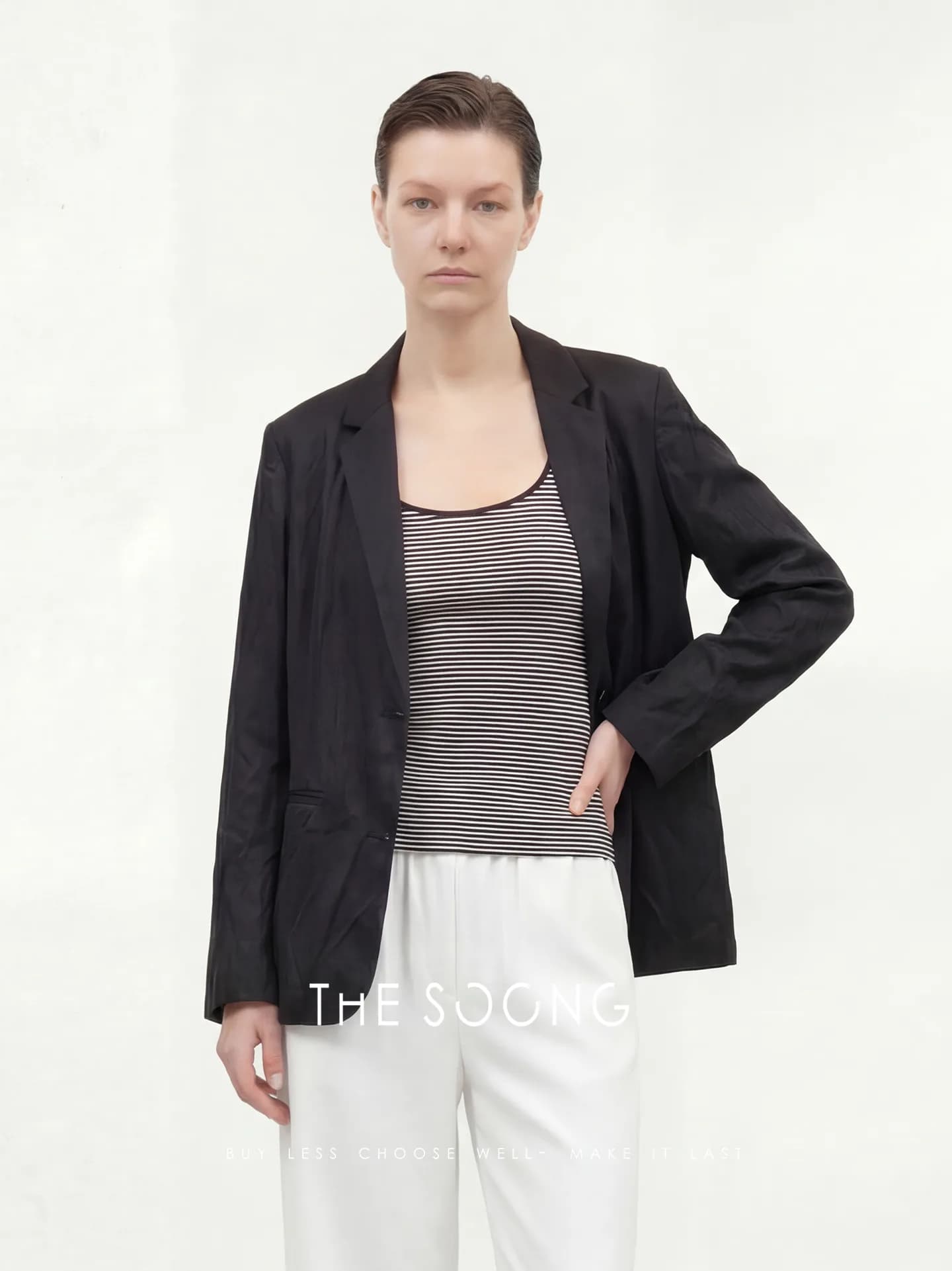 THESOONG Relaxed Silhouette Heavyweight Italian-Made Natural view 4