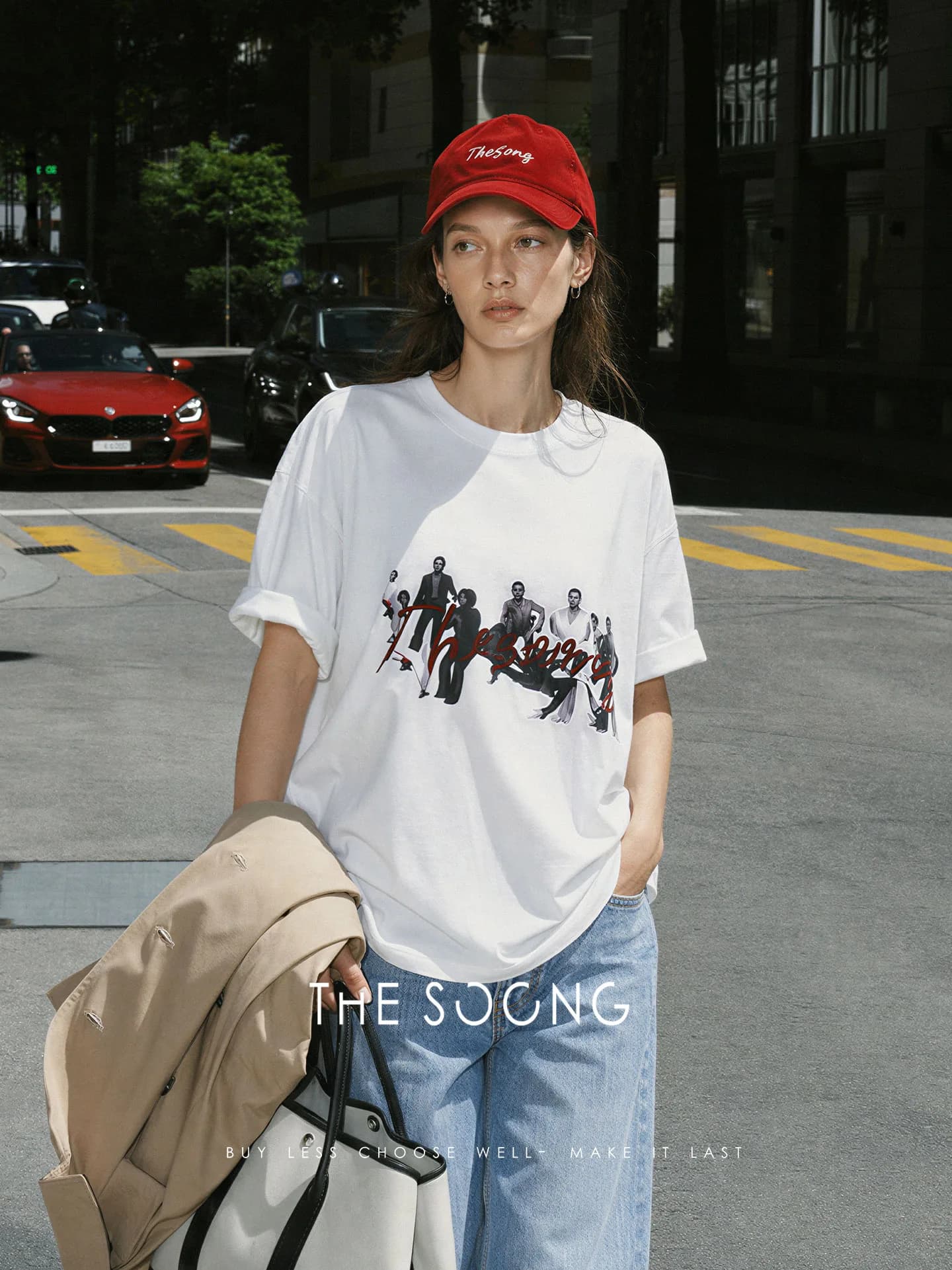 THESOONG Art 100% Cotton Portrait Print Crewneck Tee view 2