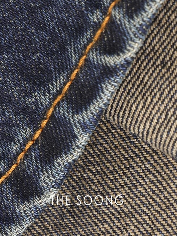 THESOONG "Boyish" Vintage Washed Slub Textured Straight Deni-7581 view 4
