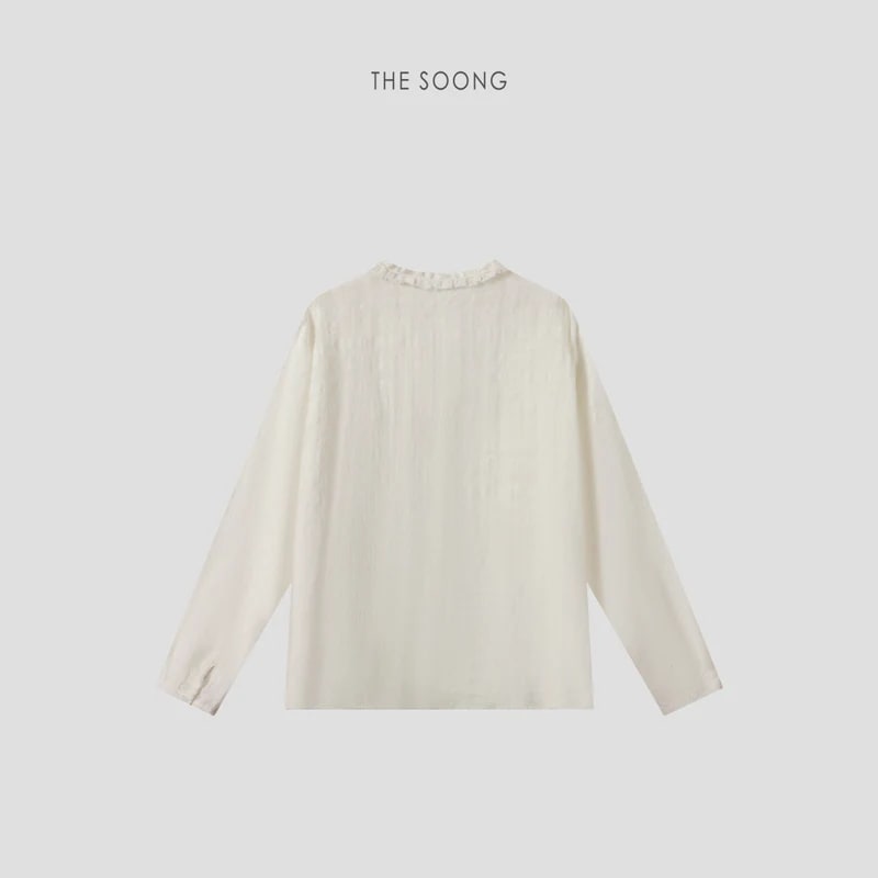 THESOONG Lyocell Linen V Long-Sleeve Shirt 8762 view 12