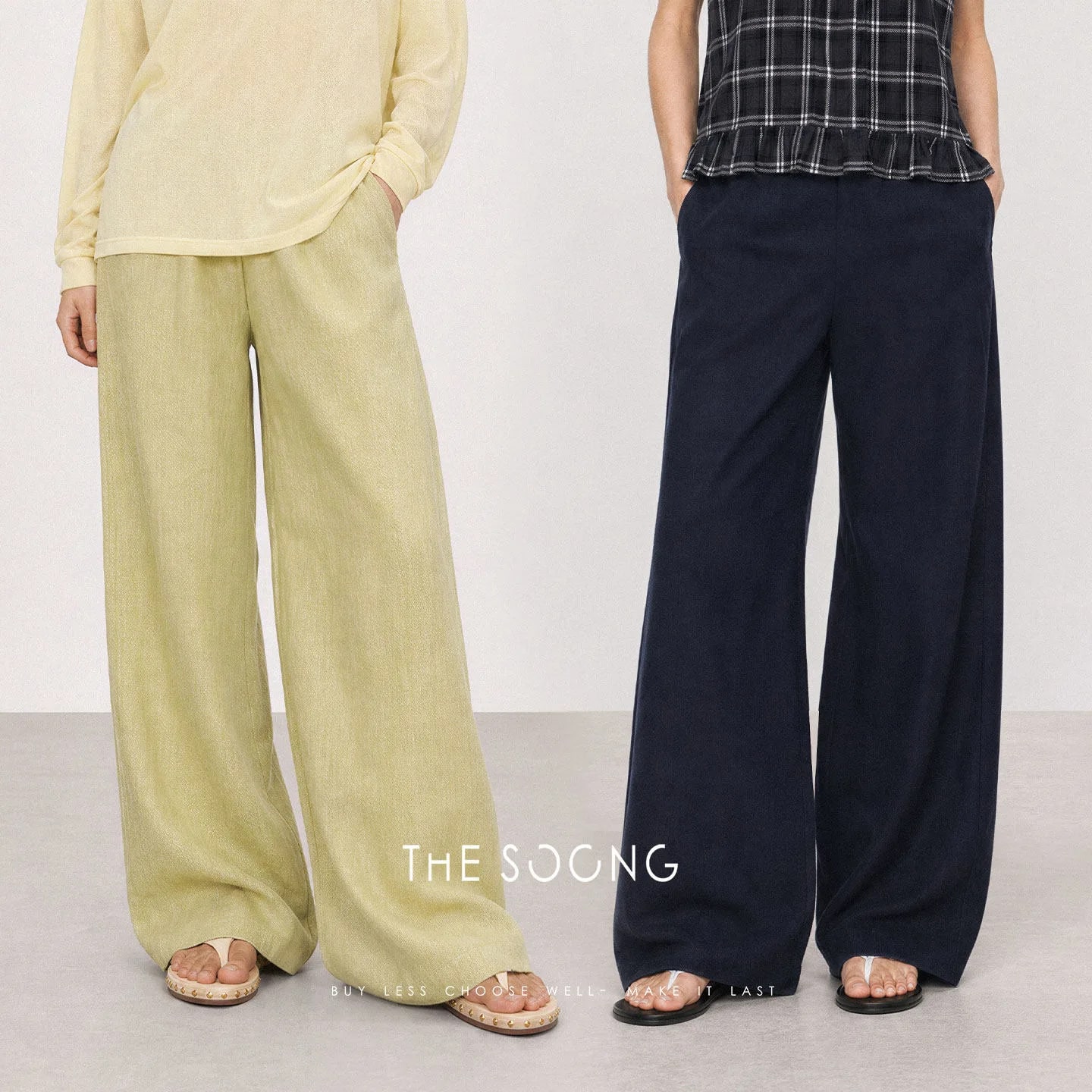 THESOONG Relaxed Loose Summer 100% Linen Draped Clean Women' view 2