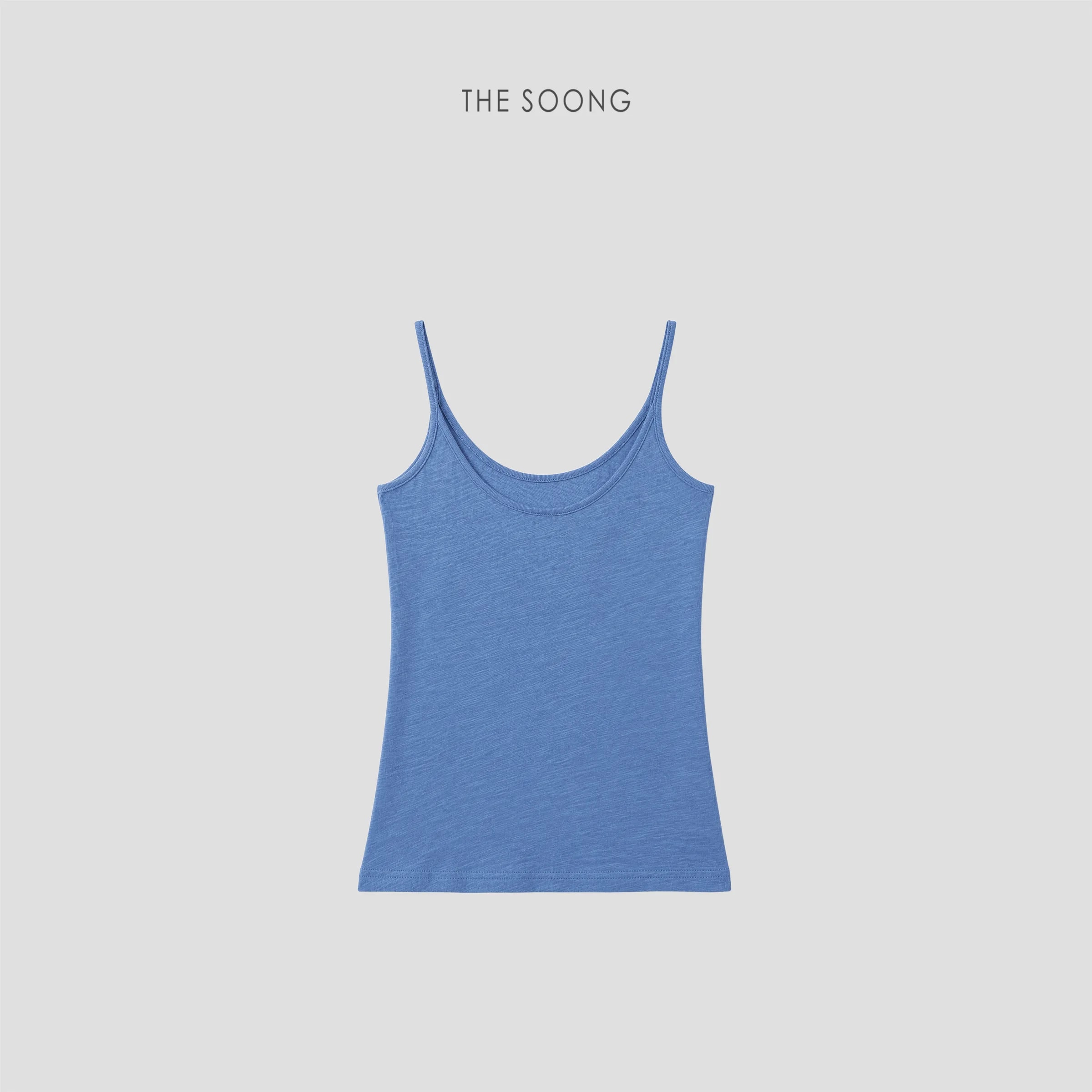 THESOONG 100% Slub Cotton Spaghetti-Strap Camisole Top-9204 view 3