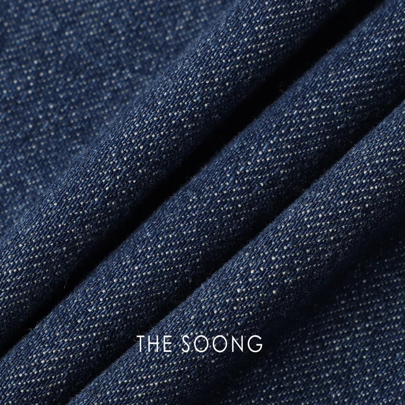 THESOONG Vintage Cropped Trousers Japanese Rope-Dyed Washed-6582 view 6