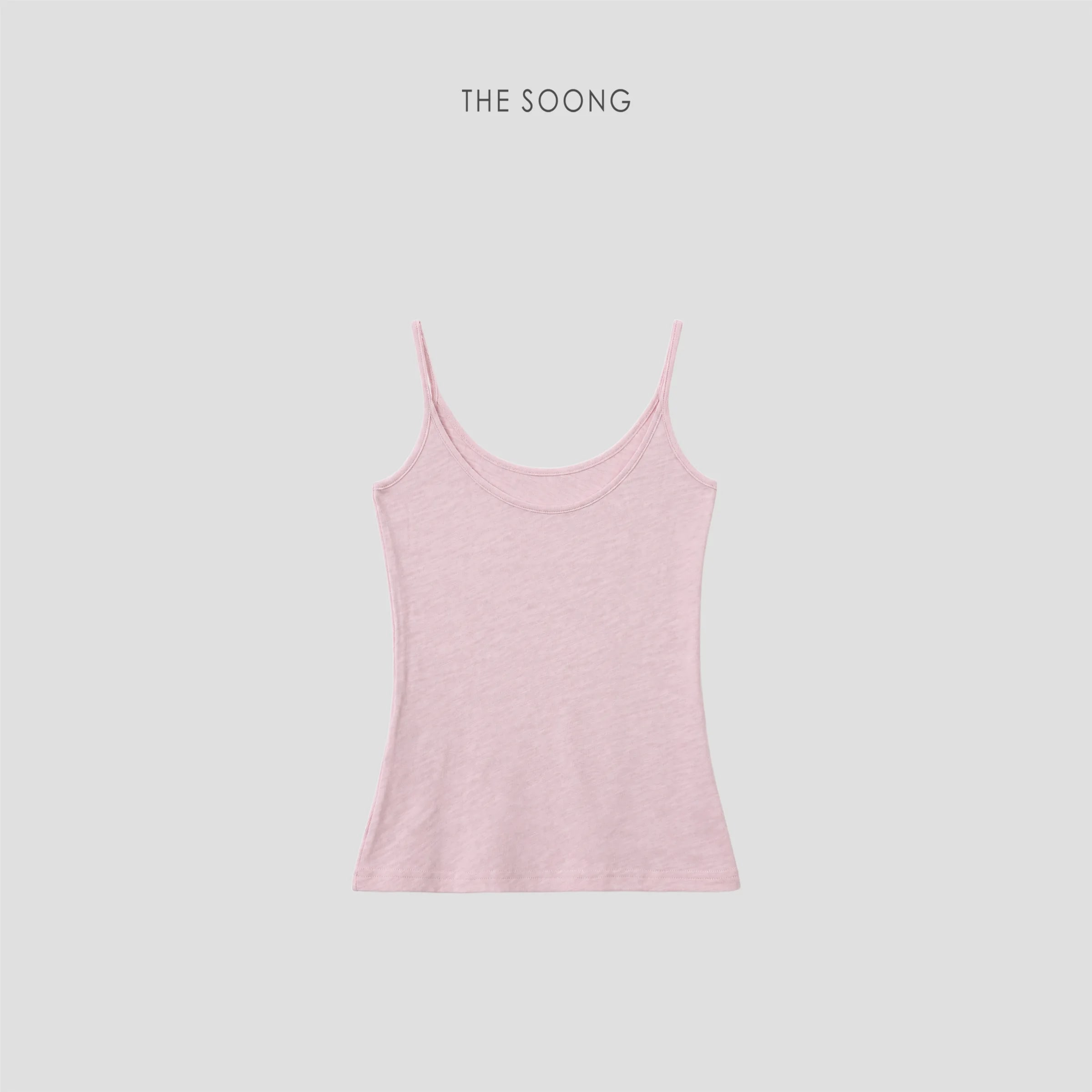 THESOONG 100% Slub Cotton Spaghetti-Strap Camisole Top-9204 view 2