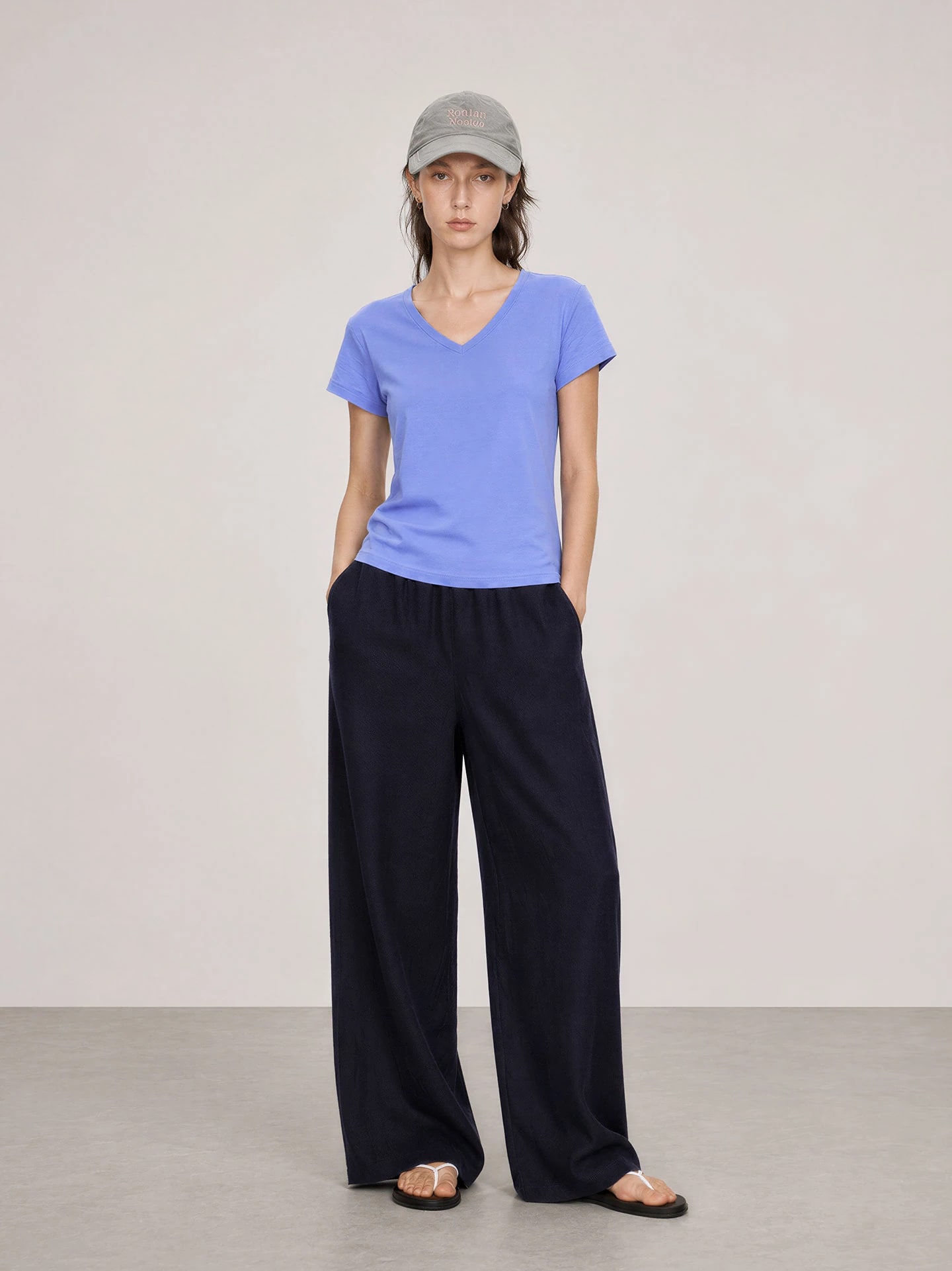 THESOONG Relaxed Loose Summer 100% Linen Draped Clean Women' view 5