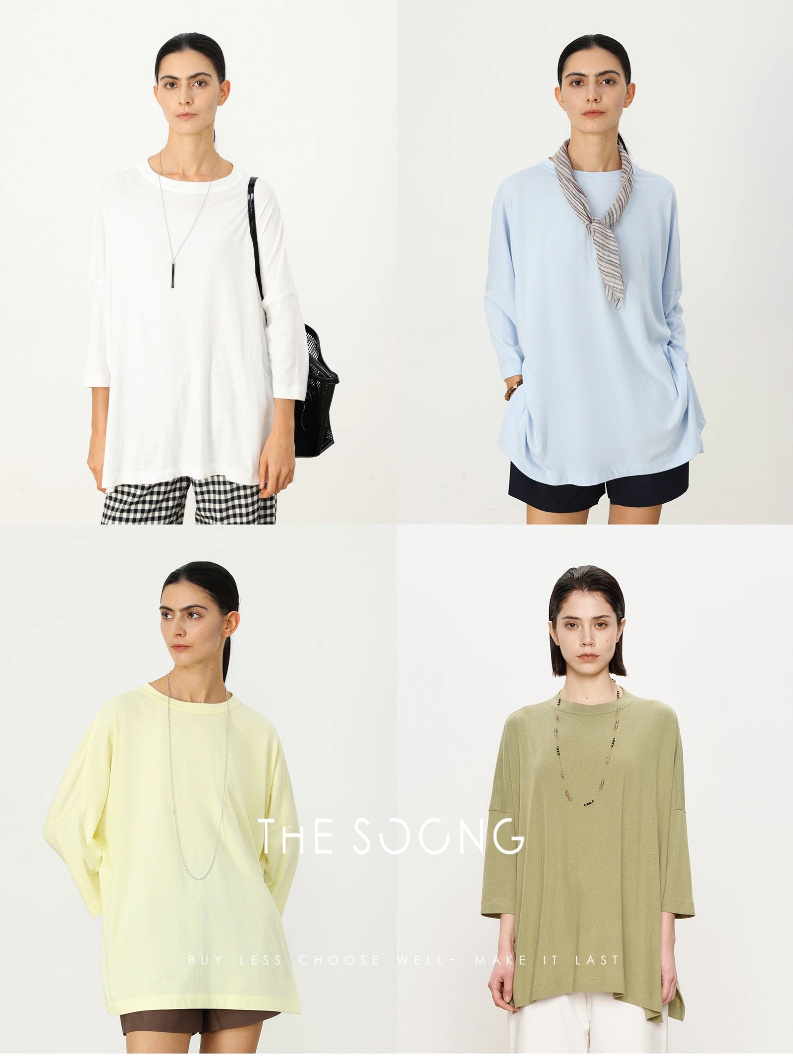 THESOONG "Candy Series" Minimal Textured Soft Oversized Crew view 2