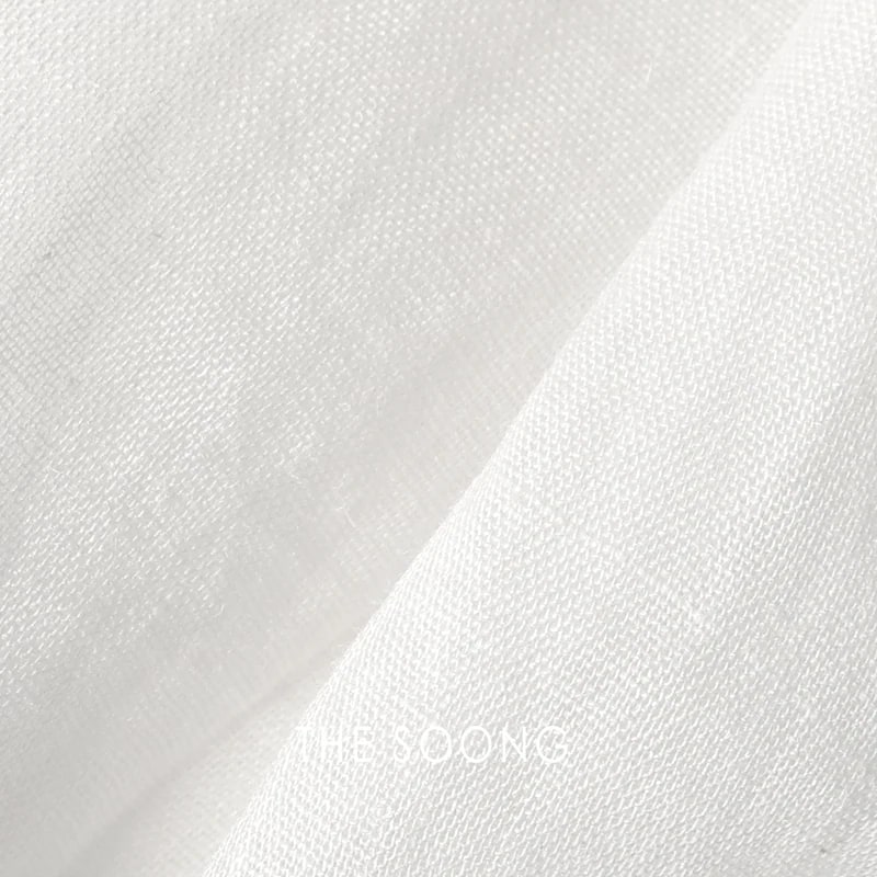 THESOONG “Linear Beauty” 100% Ramie 라이트웨이트 우븐 레이스-T view 7
