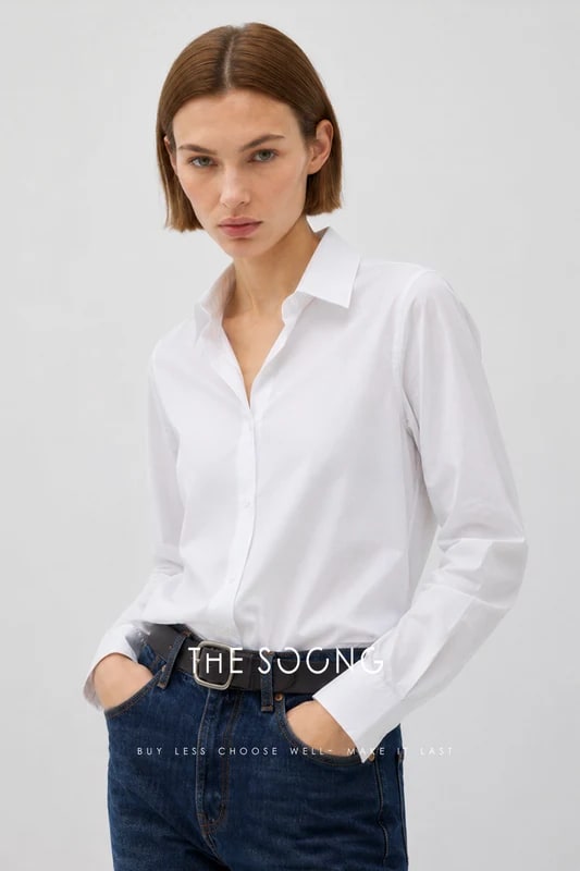 THESOONG “White Order” 100% Long-Staple Cotton Crisp Shirt - 9342 view 3
