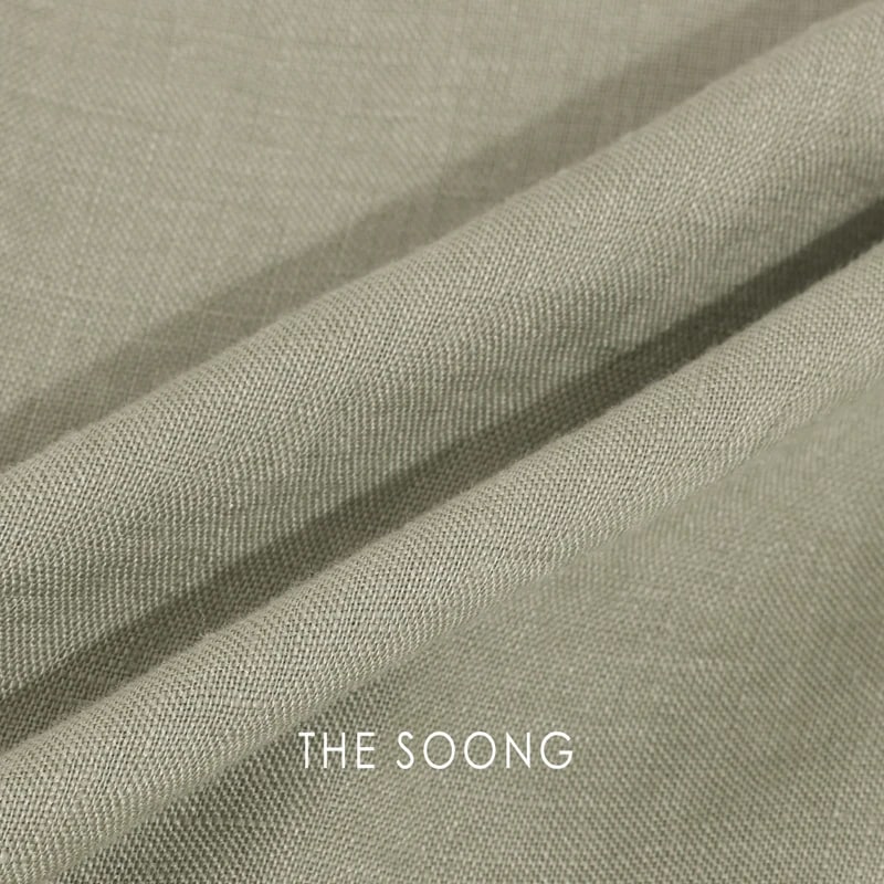 THESOONG Quiet Luxury 100% Linen Textured Collared Shirt - 8846 view 9
