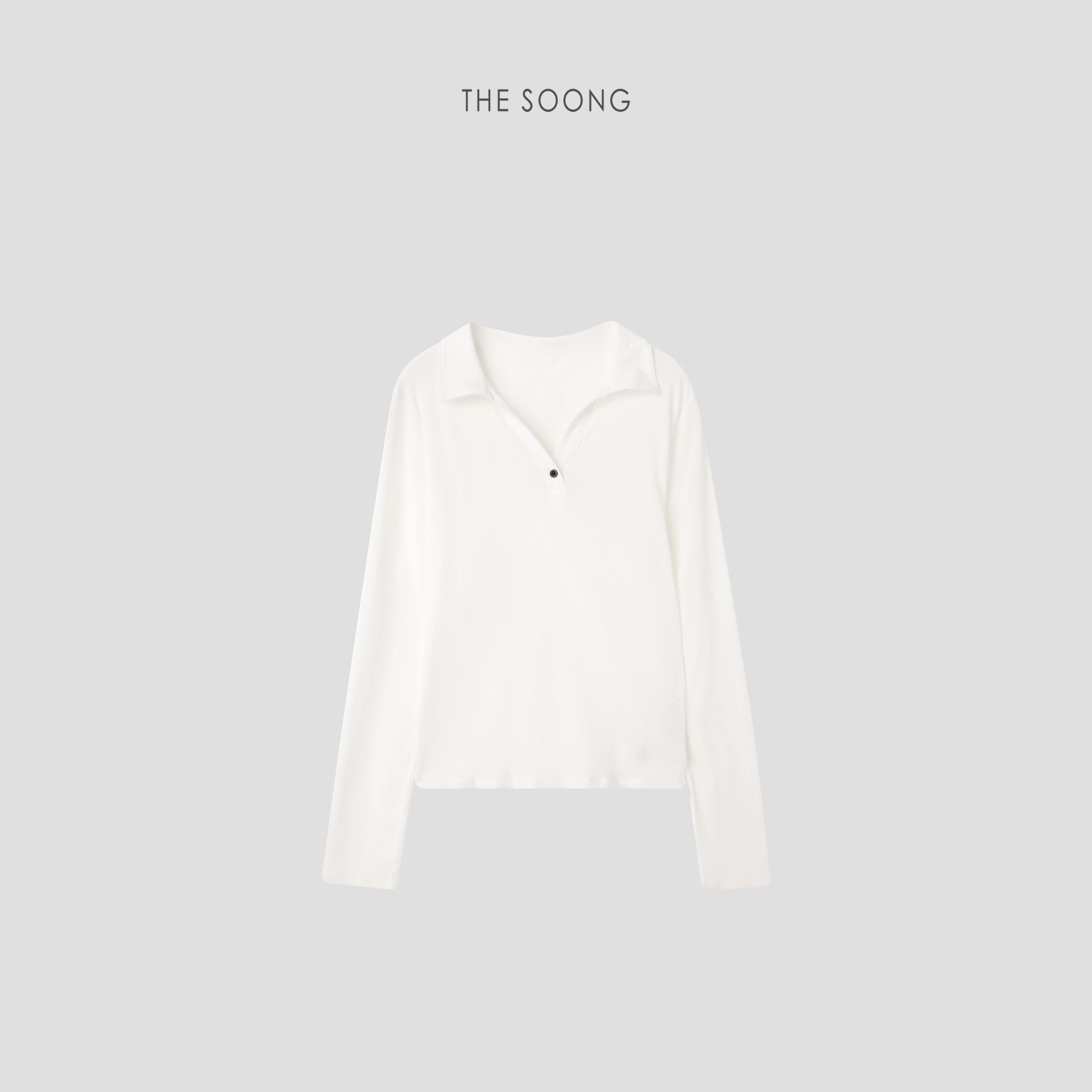 THESOONG 26s' Classic Versatile Slimming Henley Polo Long Sleeve view 7