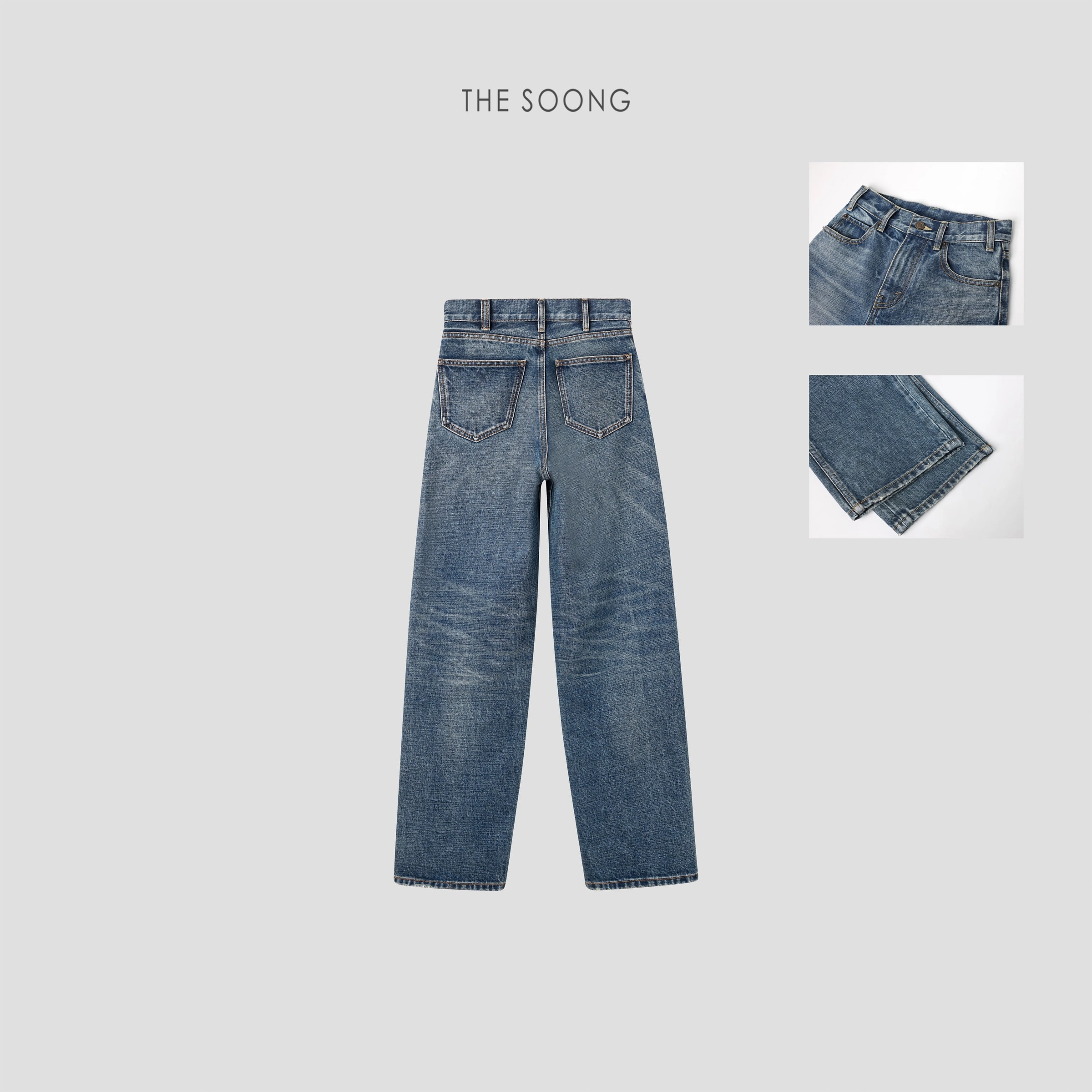 THESOONG クラシック ハンドブラッシュド・ヒゲ加工 ノンストレッチ ジップ ストラクチャード M view 9