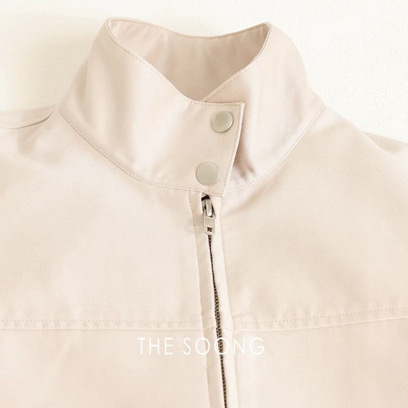 THESOONG “Bass Jacket” Relaxed Zip-Up Stand-Collar Cropped Jacket - 9142 view 11
