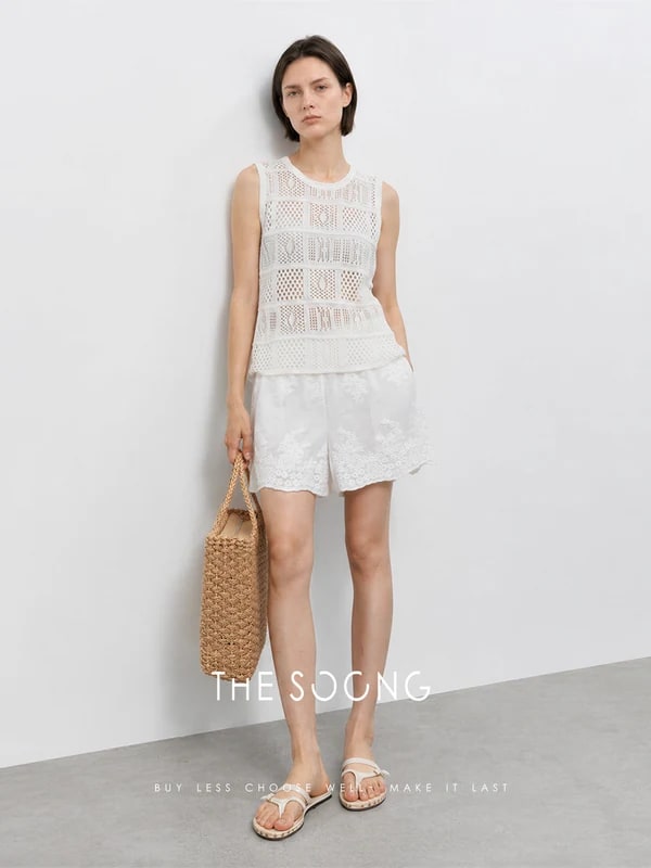 THESOONG “Cool-Touch Openwork” Fine-Knit Sleeveless Top - 9412 view 2