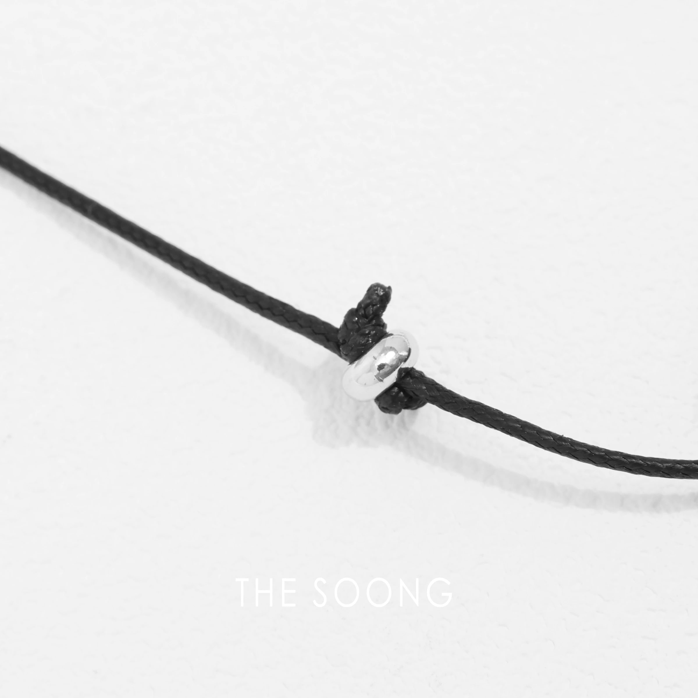 THESOONG Pendant Necklace with Handwoven Waxed Cord, Adjustable Clasp view 3