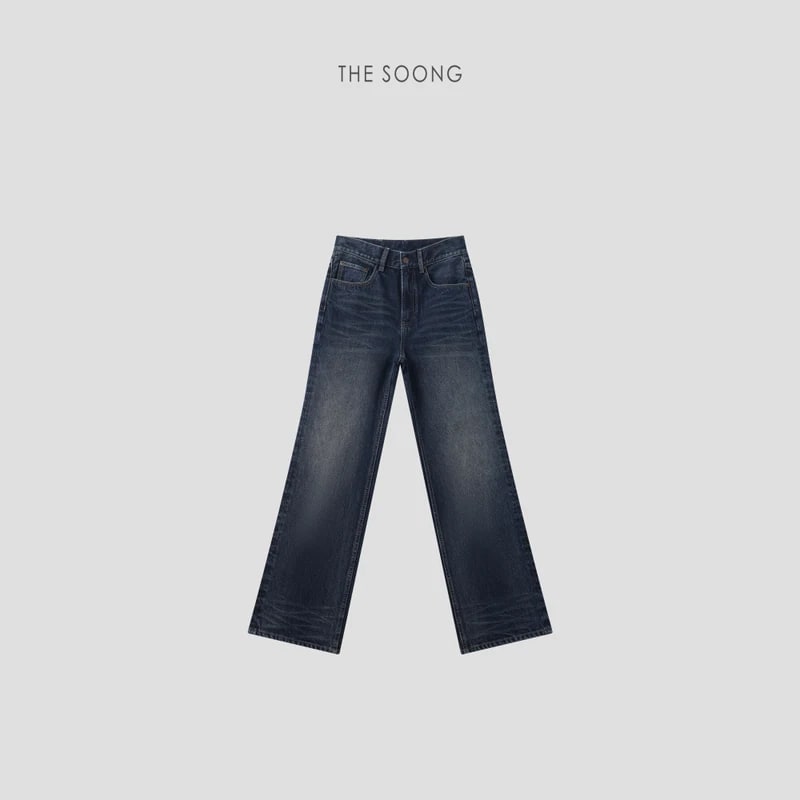 THESOONG “Cloud Whisker” Vintage Mid-Rise Denim Jeans - 8255 view 1