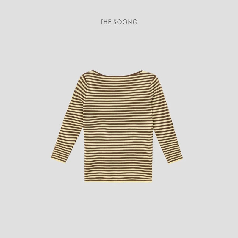 THESOONG “Tide Texture” Acetate Cotton Lightweight Boat-Neck Top - 9103 view 11