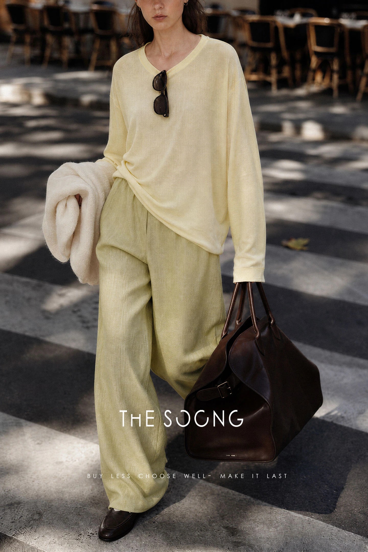 THESOONG Relaxed Loose Summer 100% Linen Draped Clean Women' view 7
