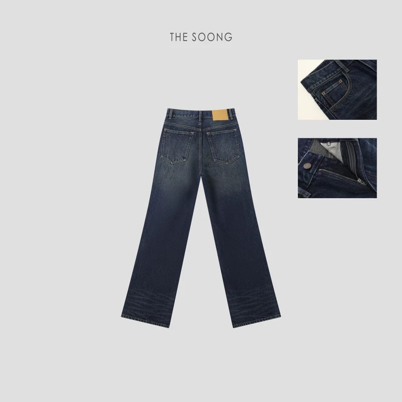 THESOONG “Cloud Whisker” Vintage Mid-Rise Denim Jeans - 8255 view 12