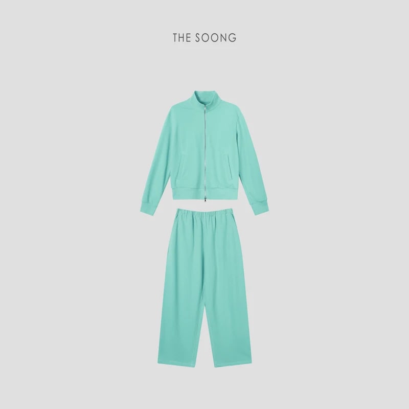 THESOONG “Evergreen” Cotton-Blend Stand-Collar Casual Set - 8995/8996 view 15