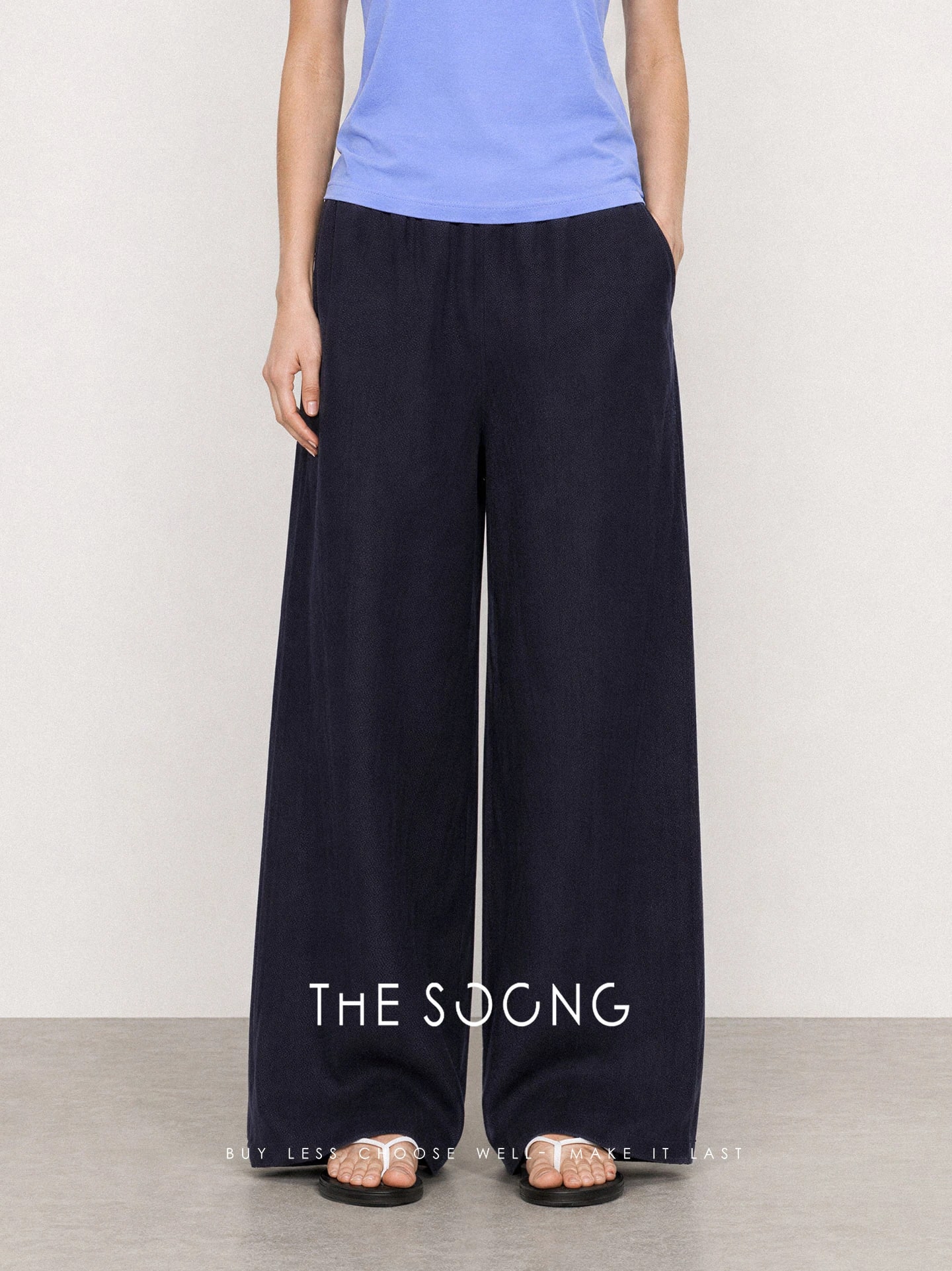 THESOONG Relaxed Loose Summer 100% Linen Draped Clean Women' view 9
