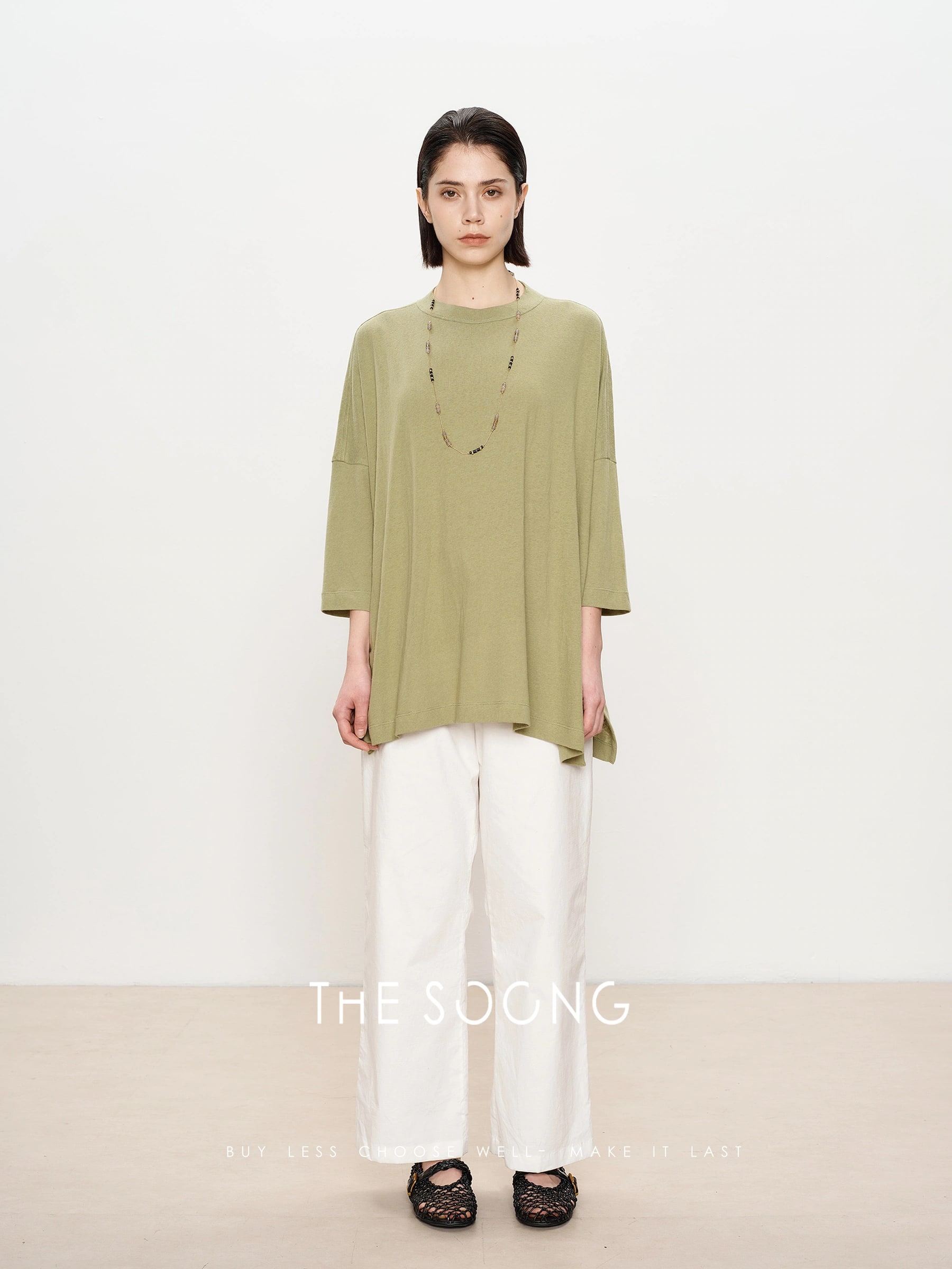 THESOONG "Candy Series" Minimal Textured Soft Oversized Crew view 5