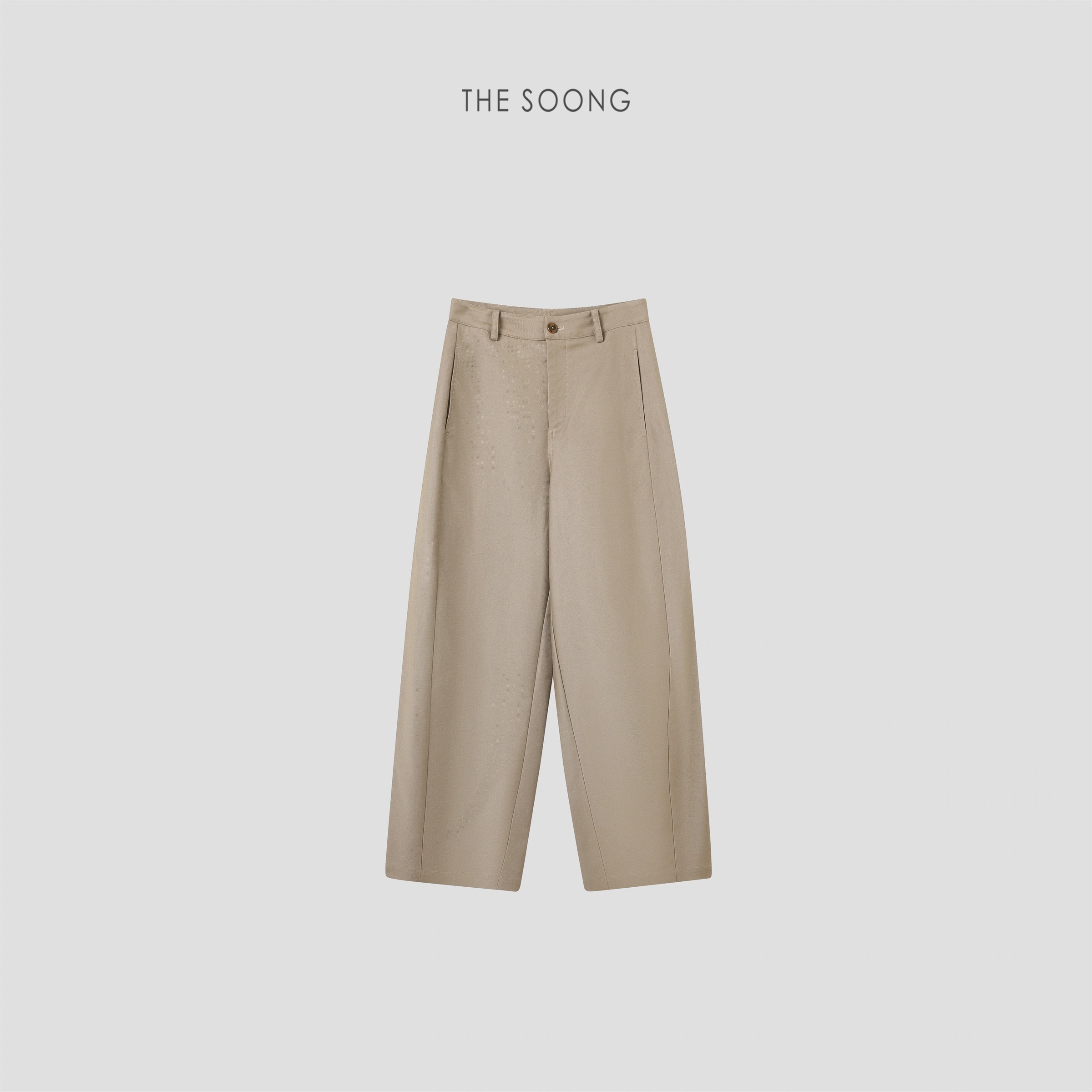 THESOONG “Clean Line Pants” Mid-Low Rise Barrel-Leg Casual Pants - 6882 view 10