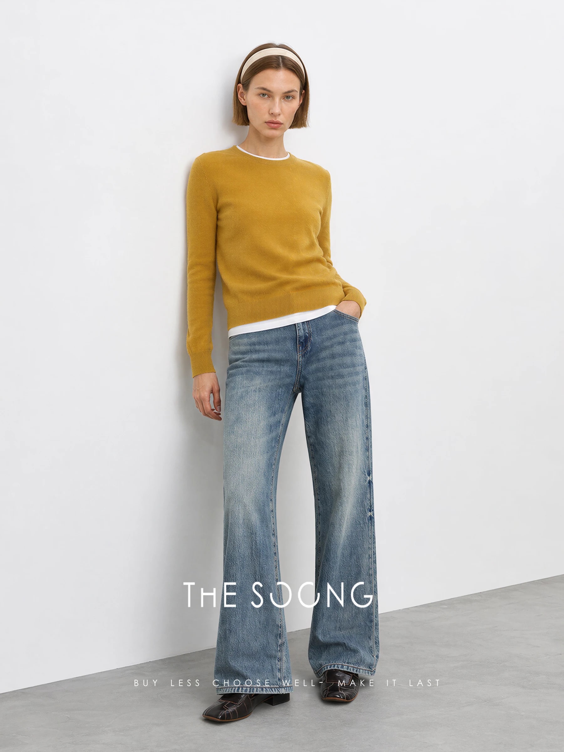 THESOONG Vintage 13.5oz Heavyweight Cotton-Blend Washed Jeans - 8256 view 6