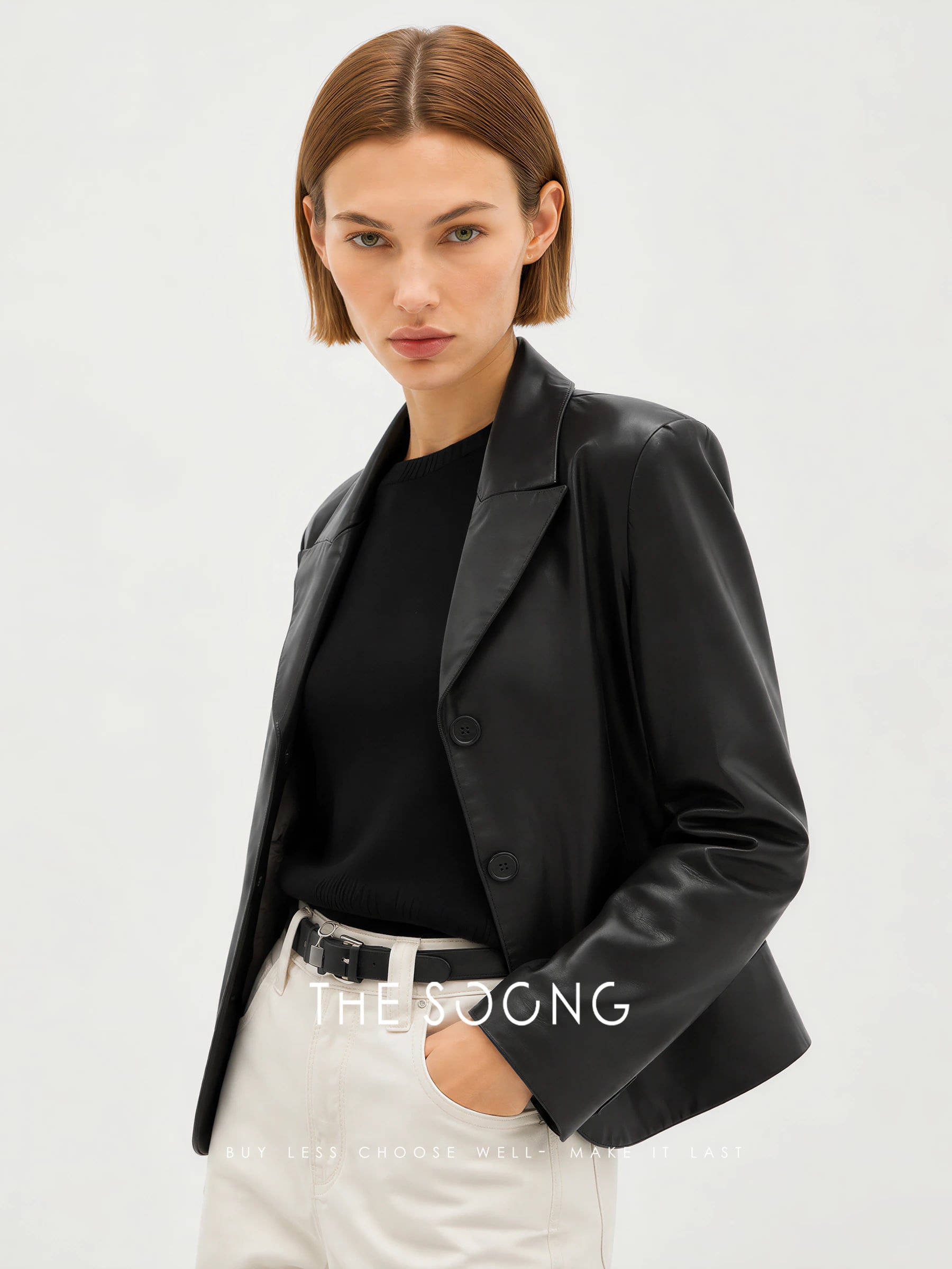 THESOONG “Kendall Leather” Classic Matte Lambskin Jacket - 9304 view 5