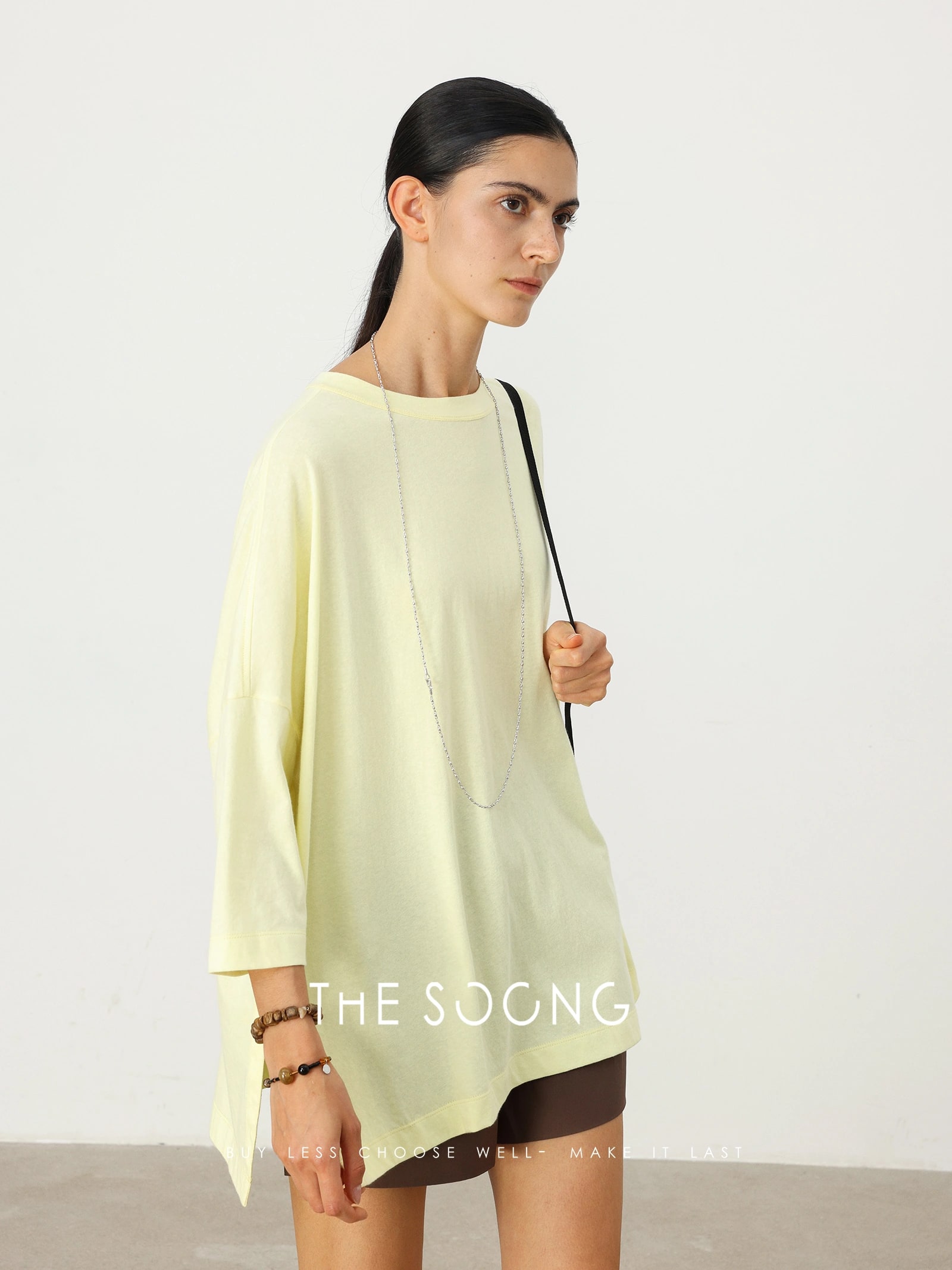 THESOONG "Candy Series" Minimal Textured Soft Oversized Crew view 9