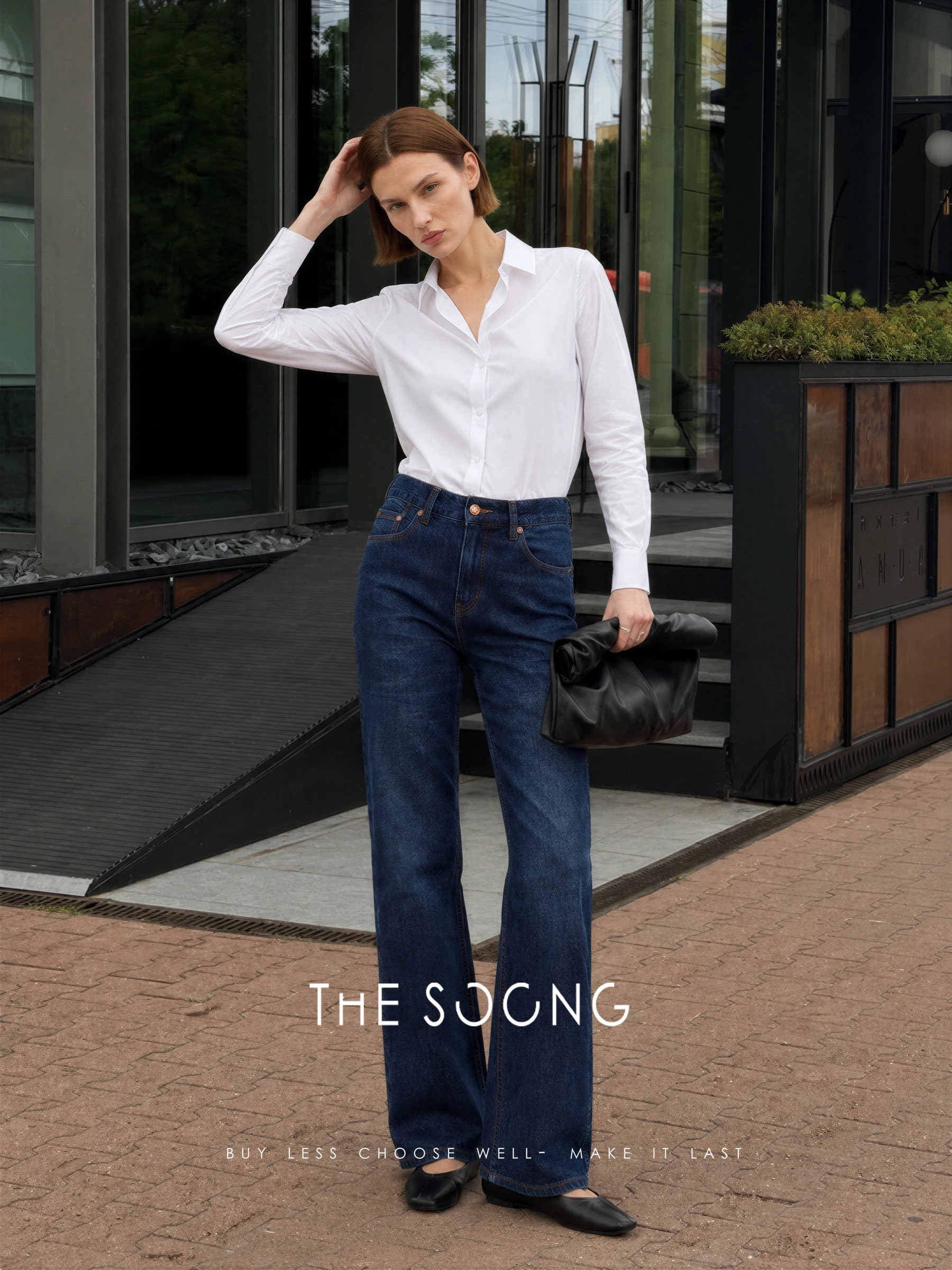 THESOONG Italian Candiani Mid-Rise Stretch Denim Jeans - 9094 view 6